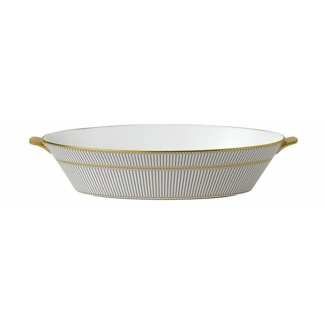 Wedgwood Anthemion Grey Oval Serving Bowl, 1,3 L