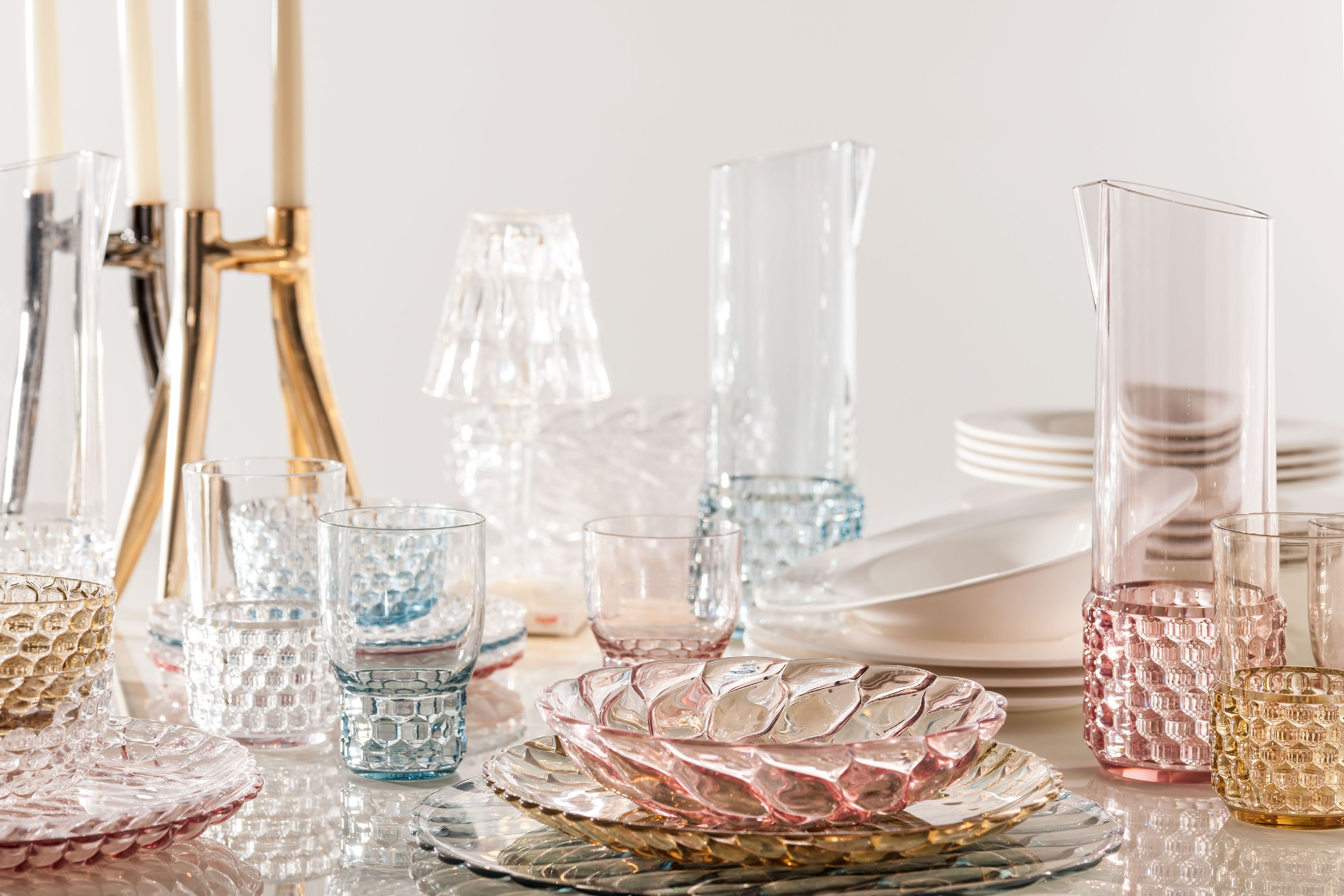 Kartell Jellies Family Set med 4 lange drikkebriller, lyseblå