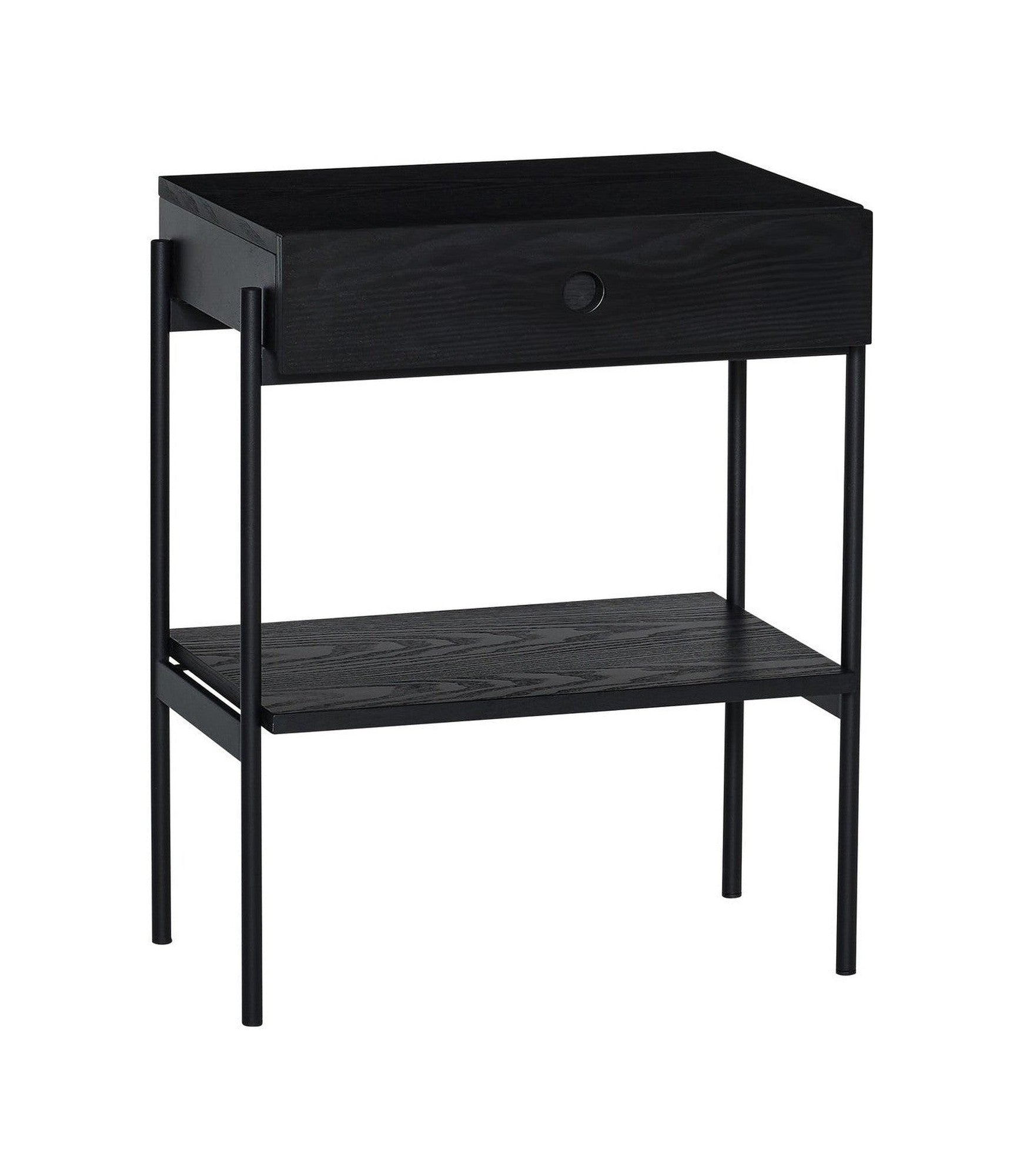 Hübsch Noir Bedside Table, Black