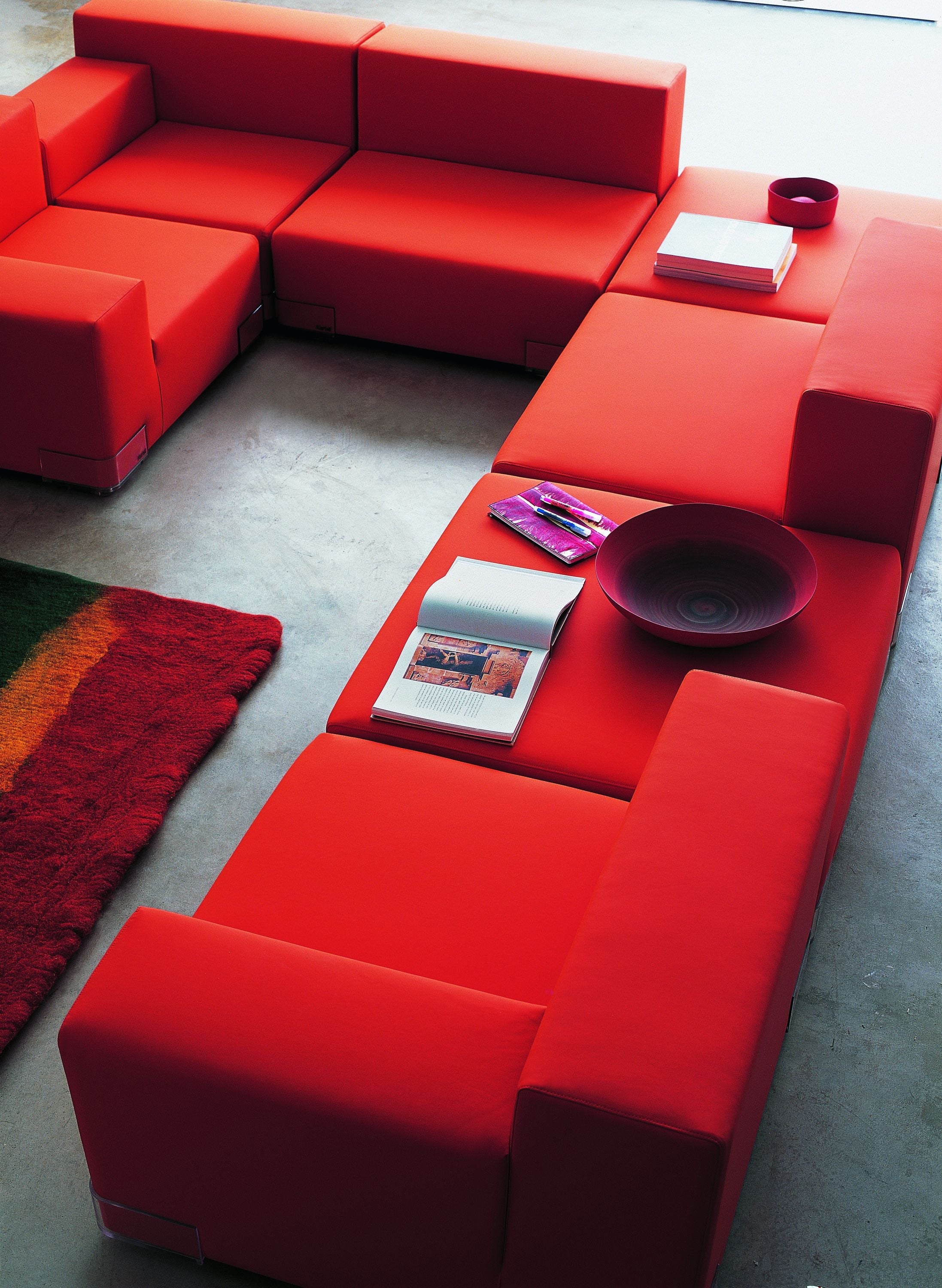 Kartell Plastics 2 -personers sofa tech dx, grå