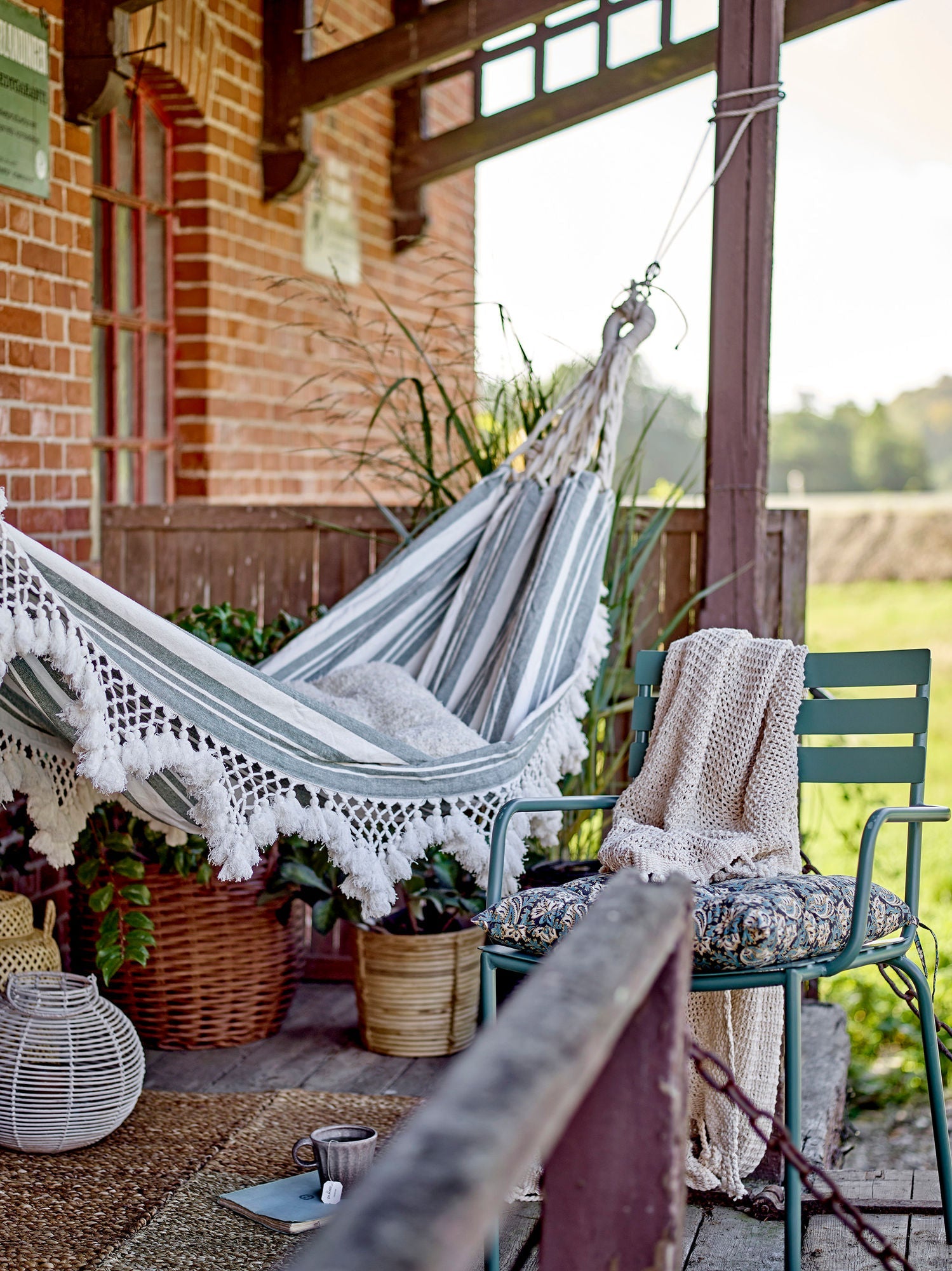 Cesta Linoa Bloomingville, Naturaleza, Rattan