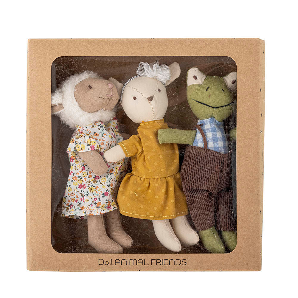 Boomingville Mini Animal Friends Doll, amarelo, algodão