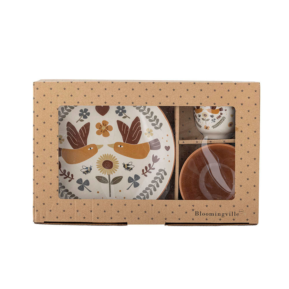 Bloomingville Mini Bryn Tableware Set, Nature, Stoneware