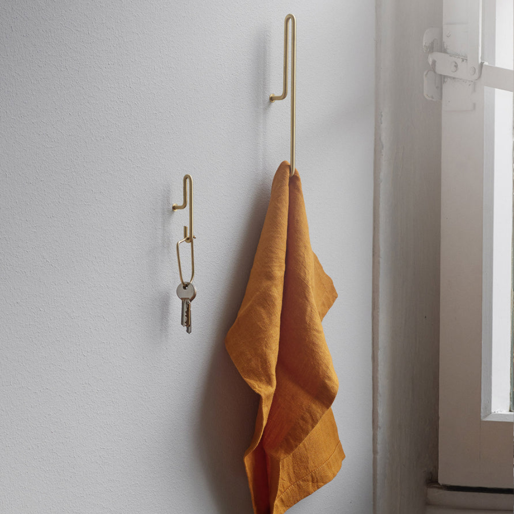 Moebe Wall Hook 2 pcs. Lille, guld