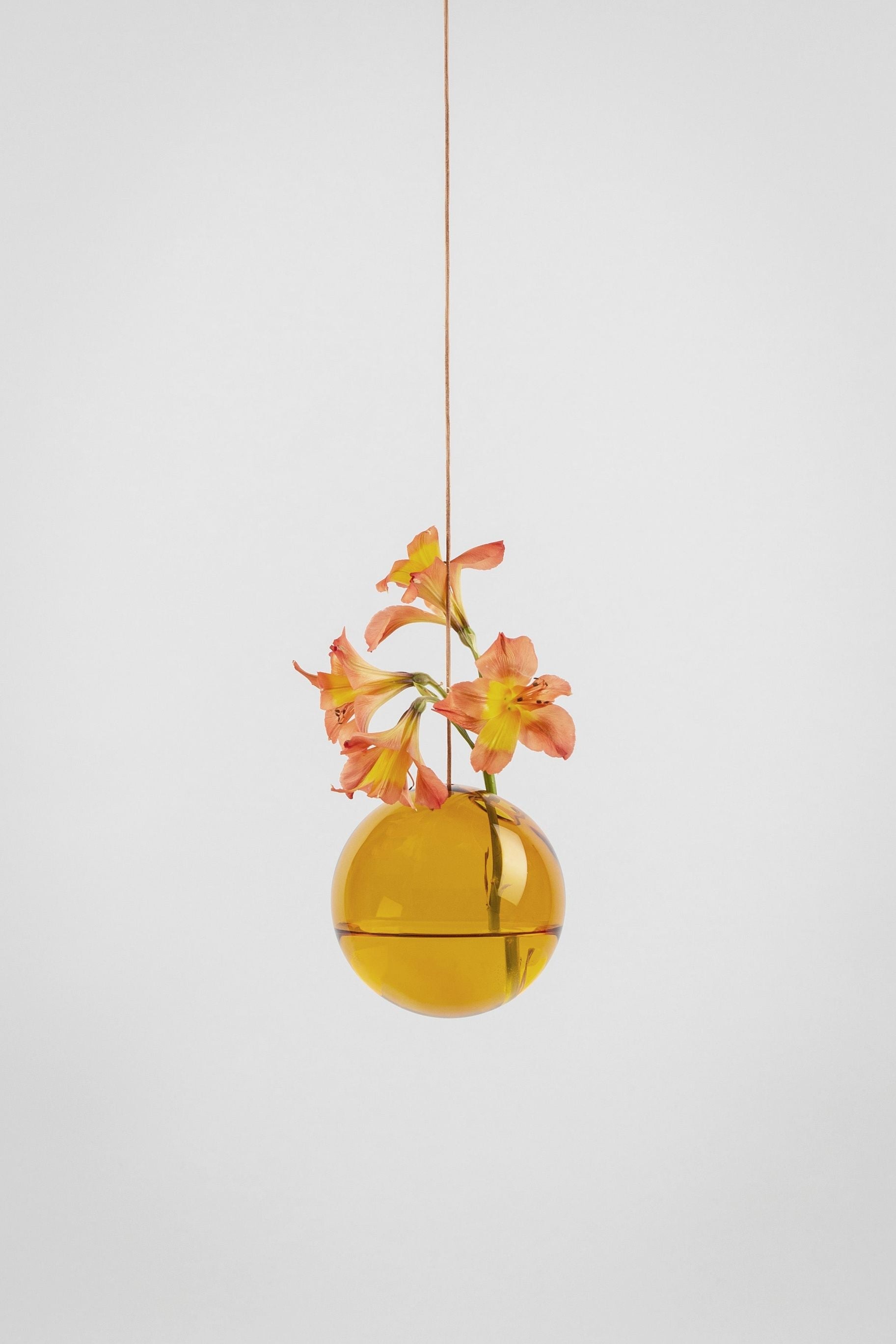 Studio About Hanging Flower Bubble Vase Medium, Amber