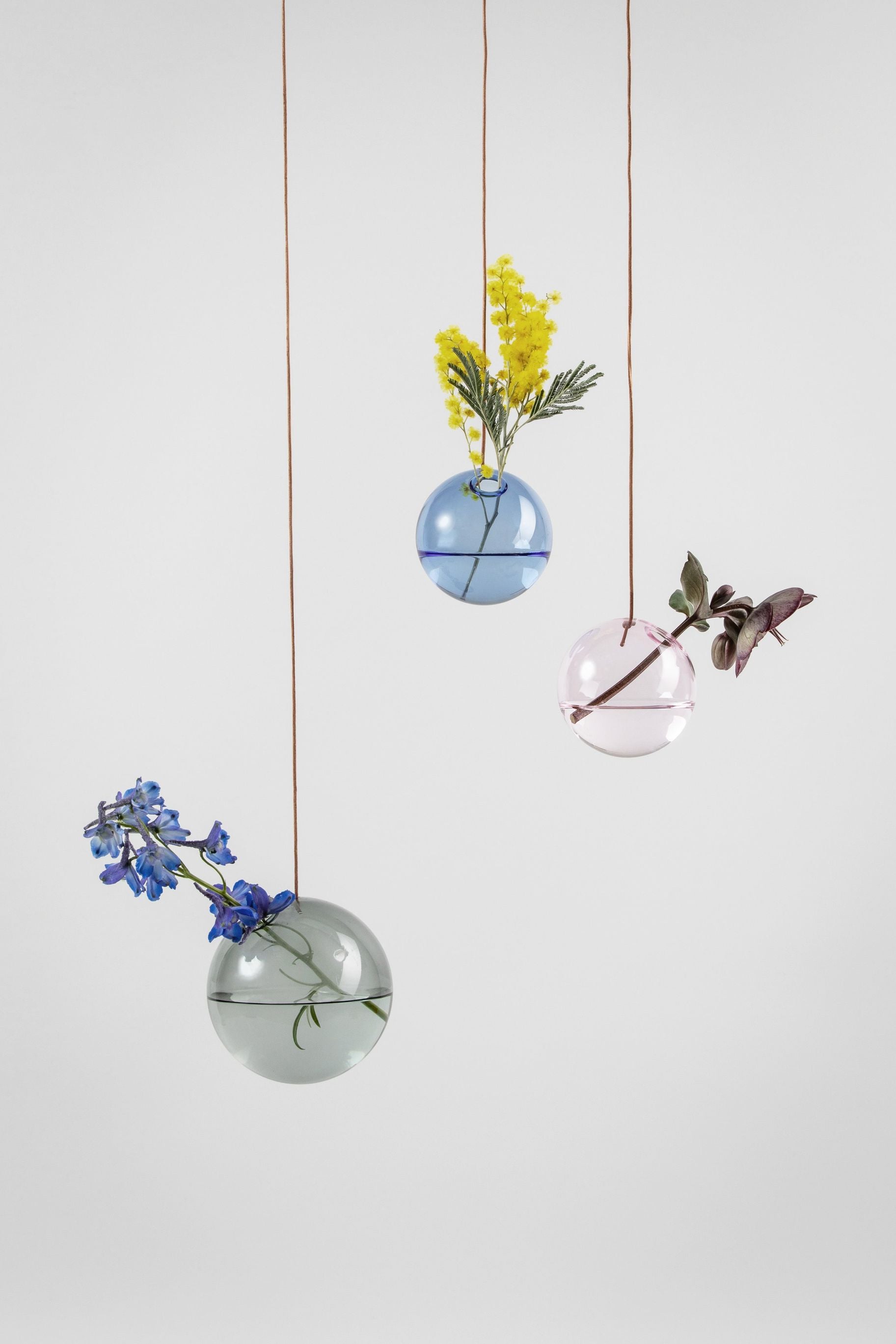 Studio über hängende Blumenblasen Vase Medium, Rauch