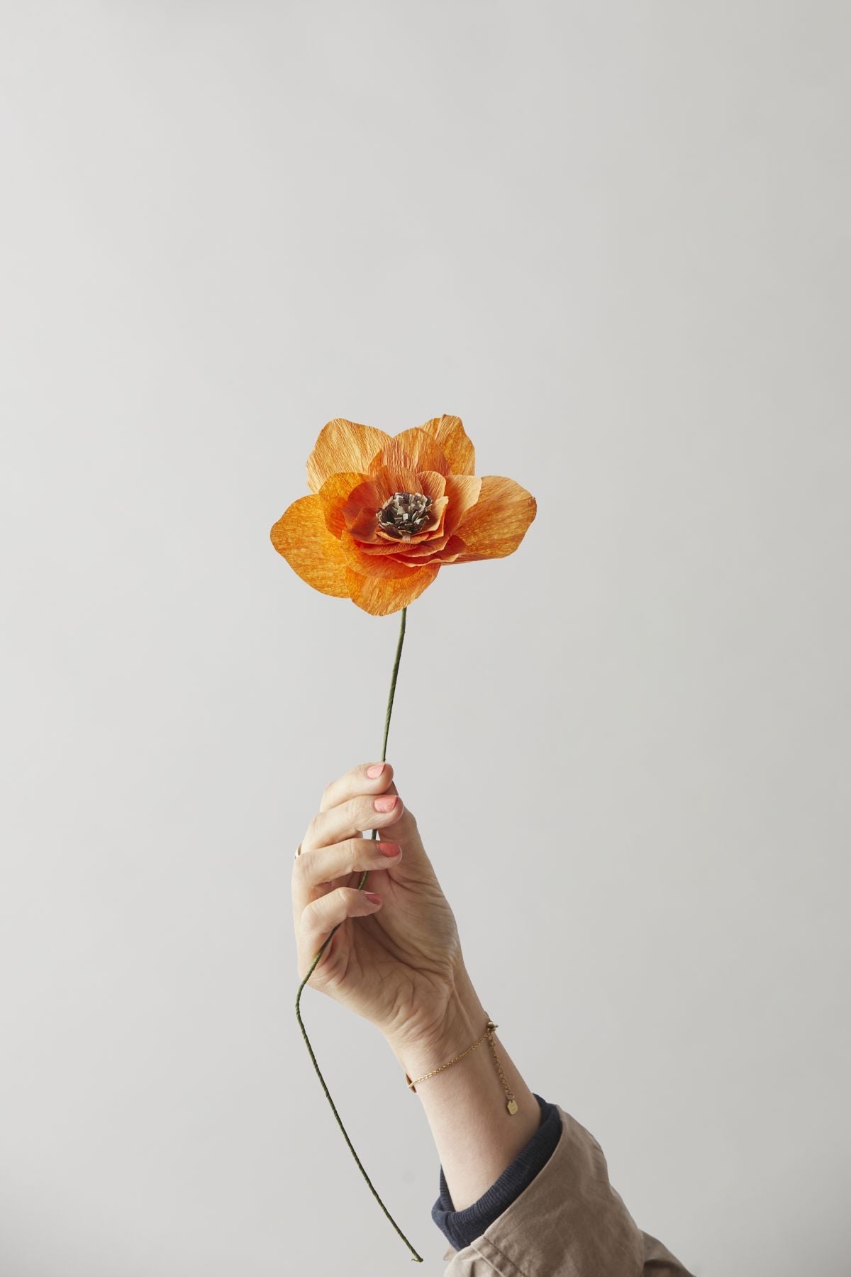 Studio About Paper Flower Poppy, Orange