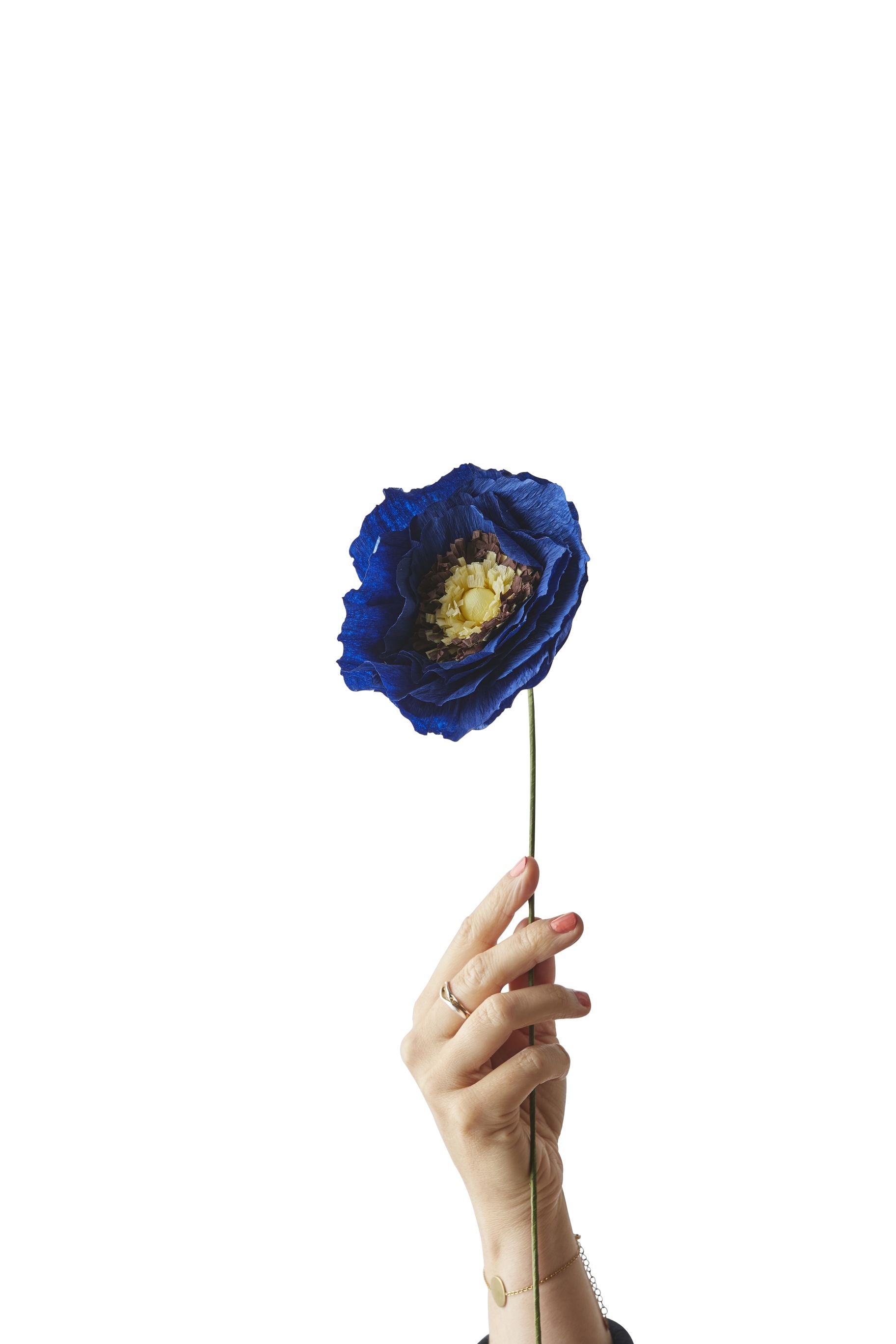 Estudio sobre Papel Flower Ice Poppy, azul