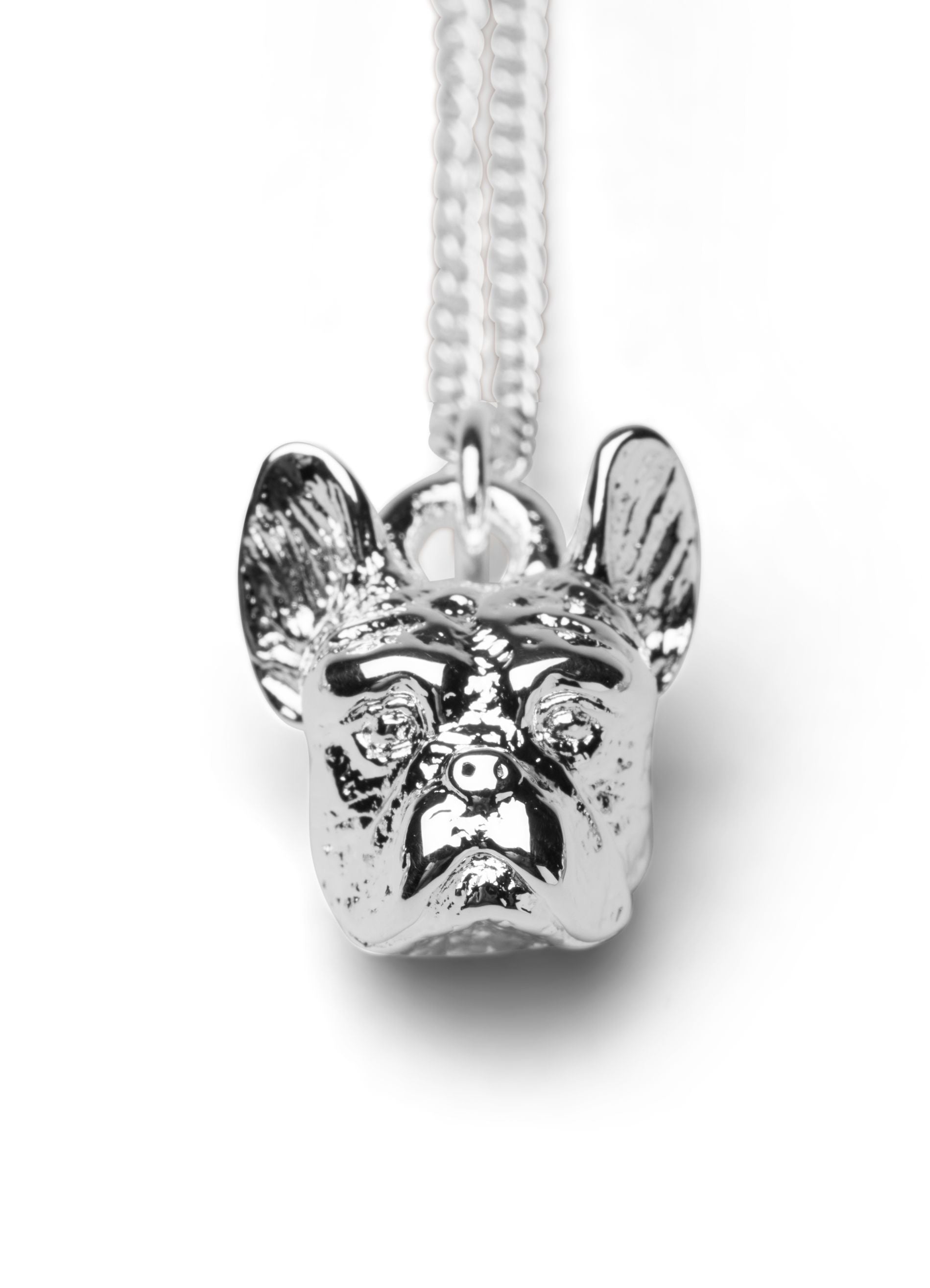 Collier Bulldog français Skultuna, plaqué argenté