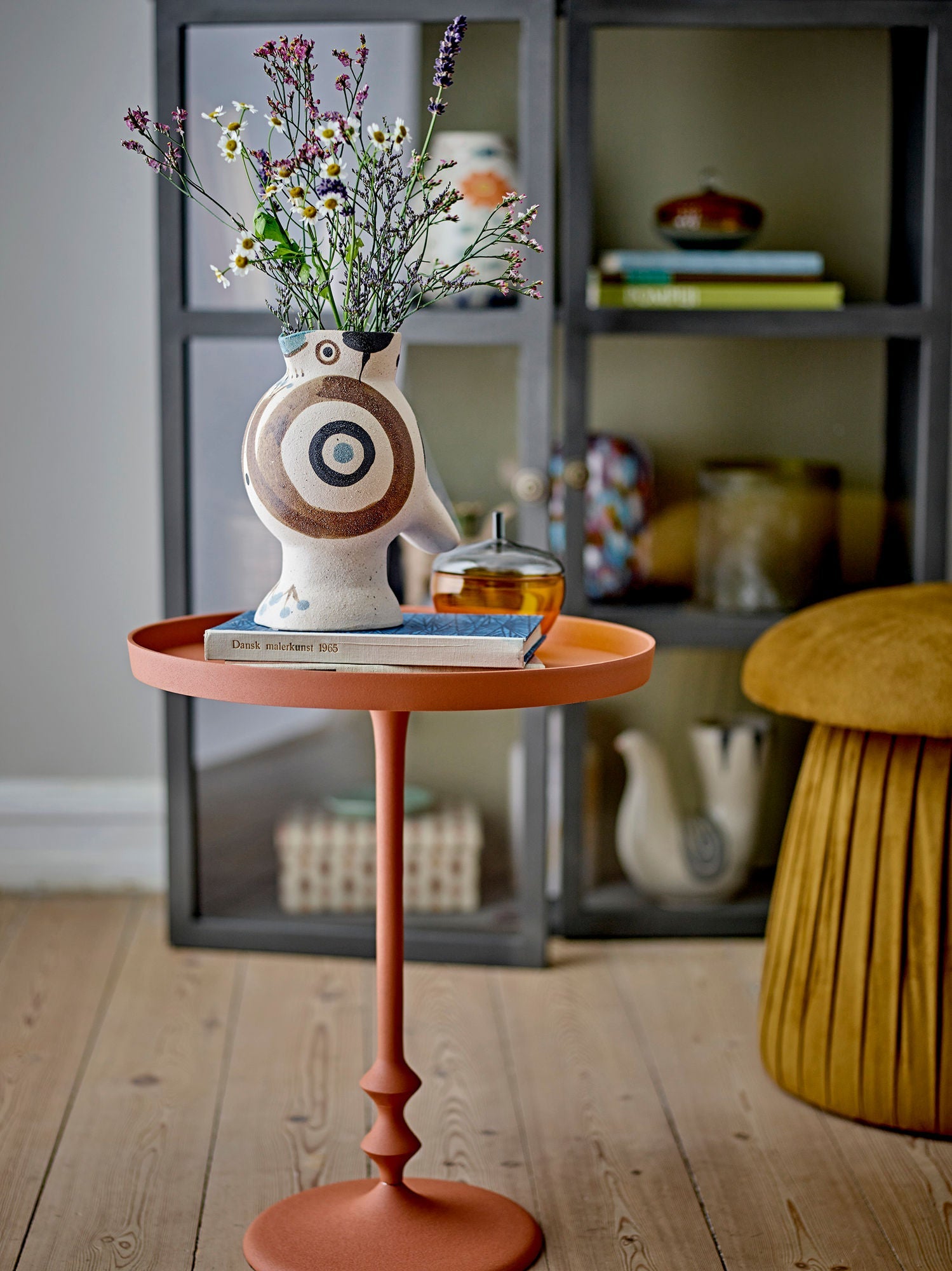 Bloomingville Roberta Pouf, Brown, Poliéster