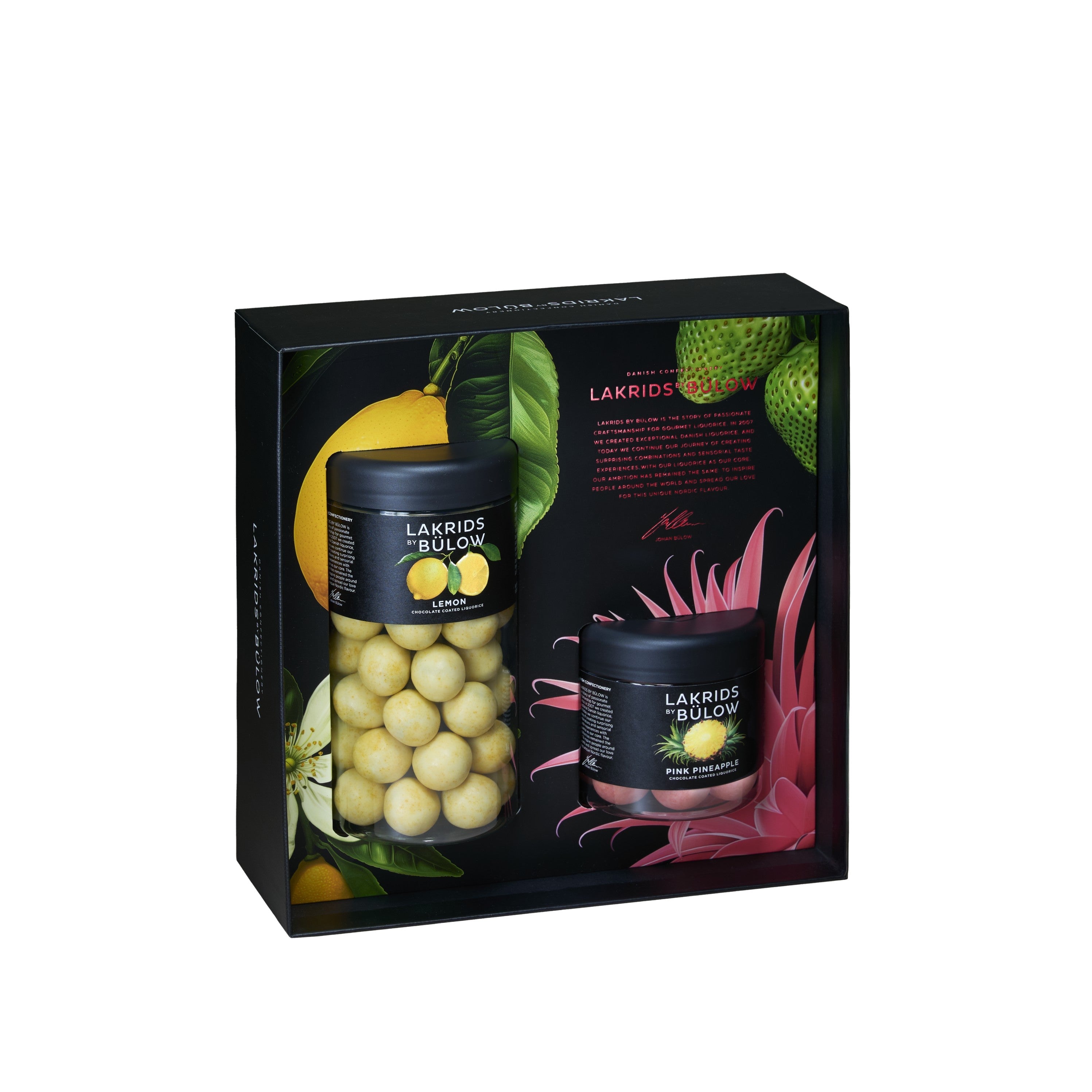 Lakrids By Bülow Black Box Regular/Small, Lemon & Pink Pineapple, 420g