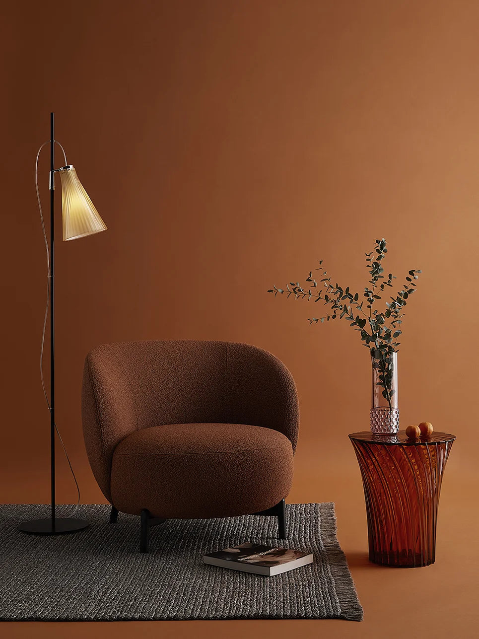 Kartell Lunam lænestol Orsetto, Brown