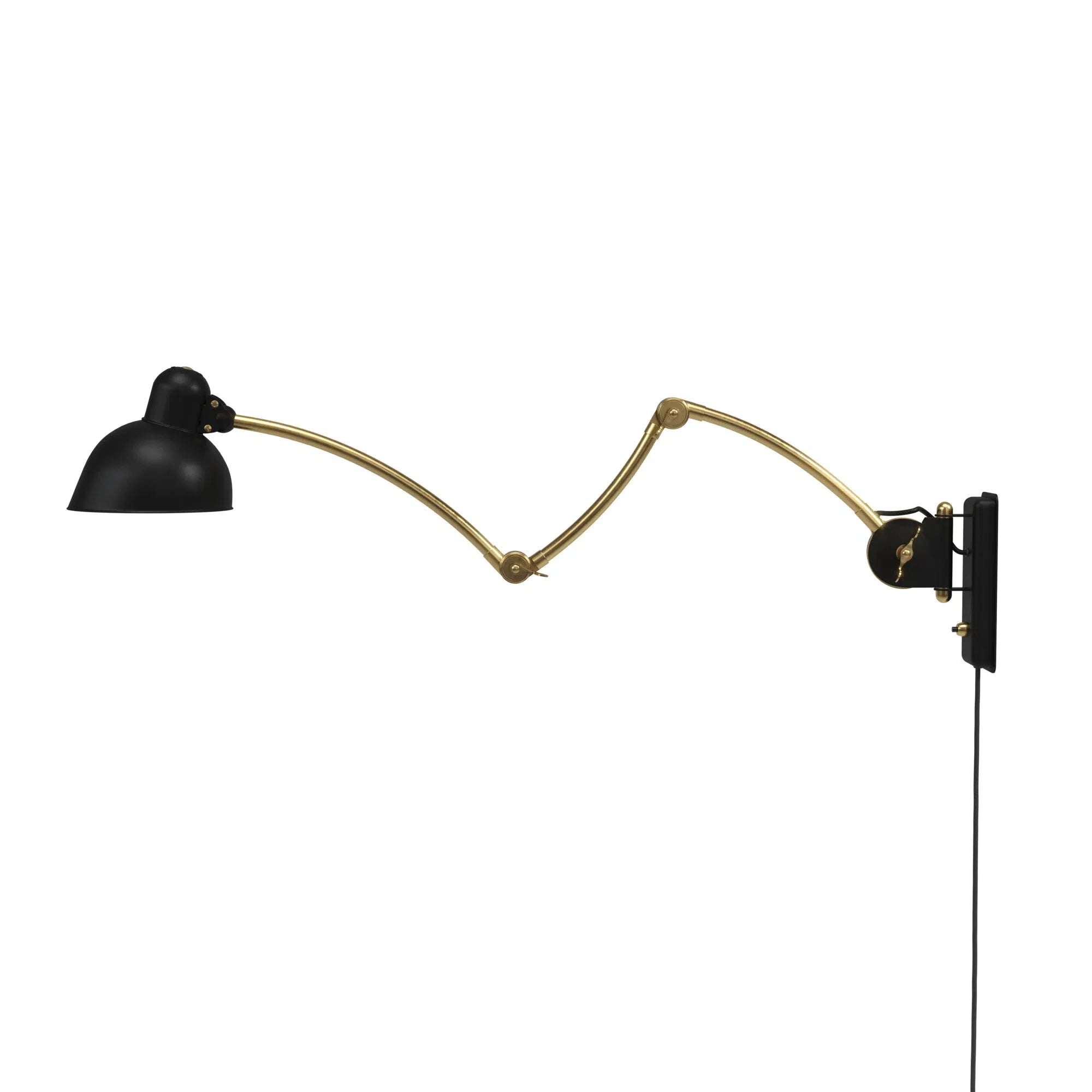 Fritz Hansen Kaiser Idell 6559-W Wandlampe, Matt Black/Messing