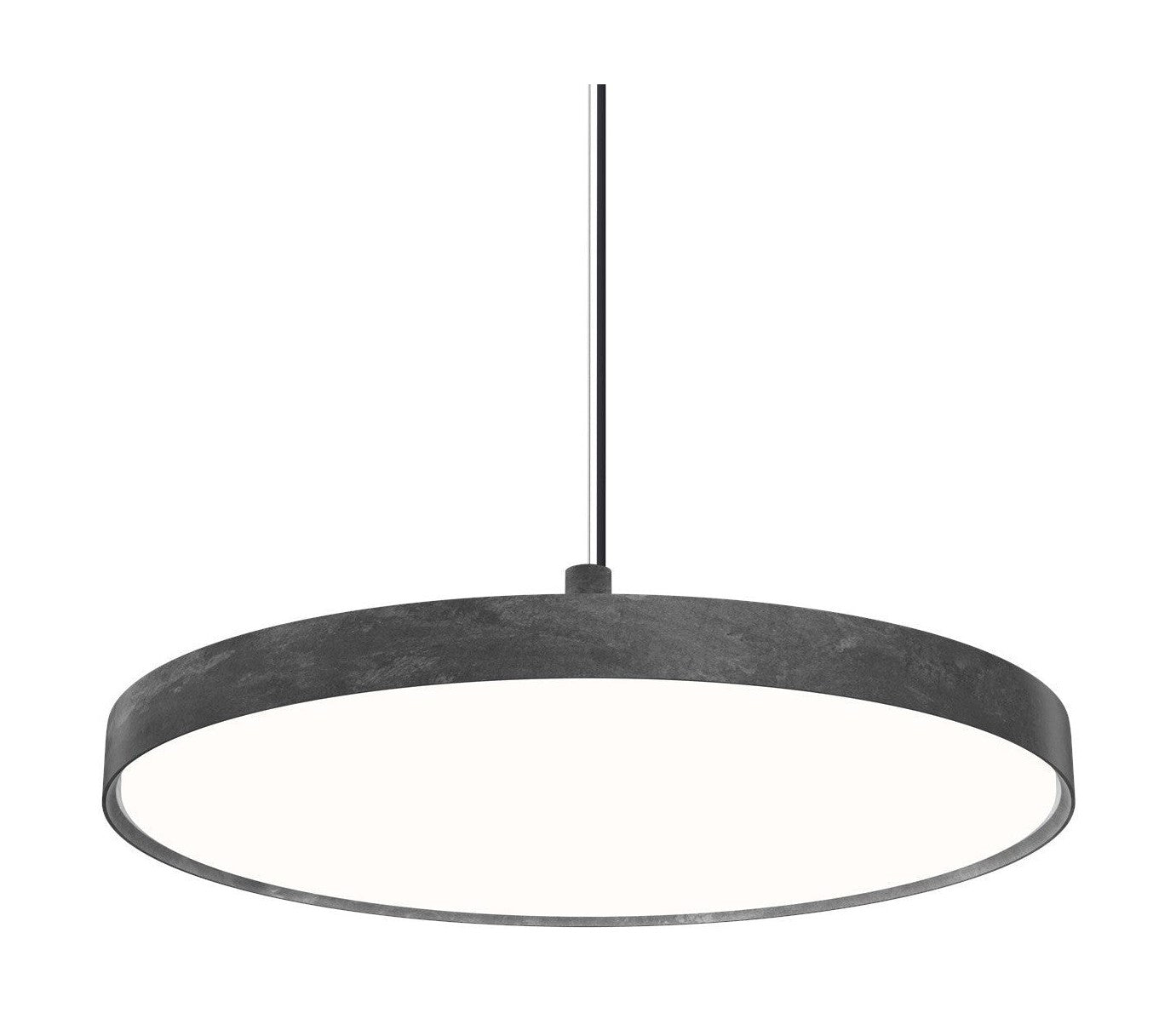 Louis Poulsen LP Slim Round Lampe suspendue LED 3000 K 53 W Ø68 cm, aluminium foncé