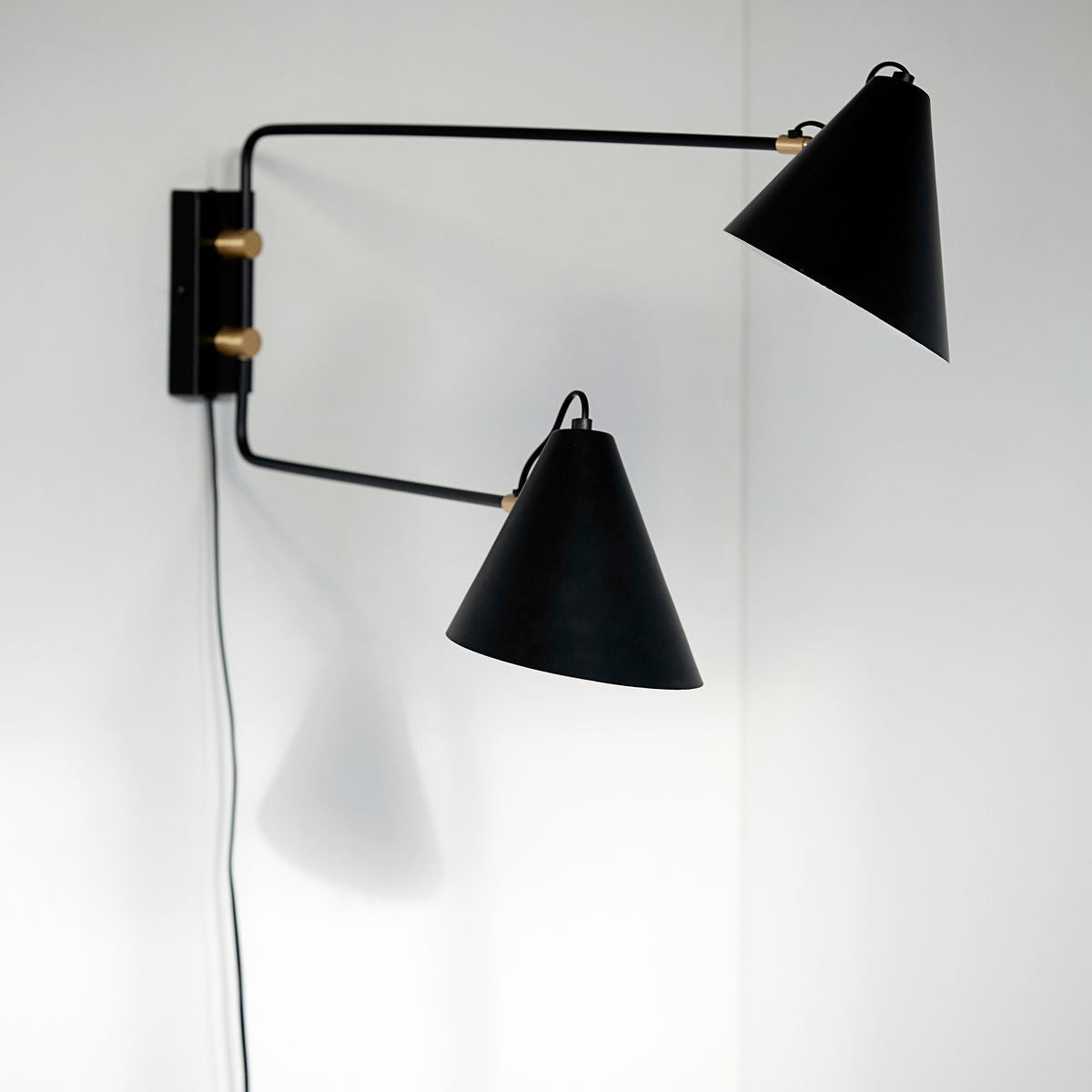 Hausarztwand Lampe, HDClub Doppel, schwarz