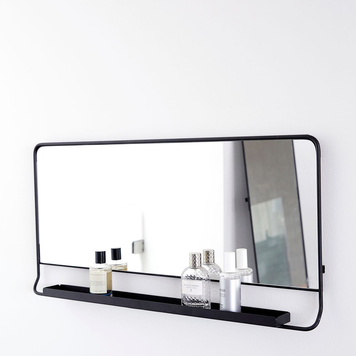 House Doctor Mirror w. estante, hdchic, negro