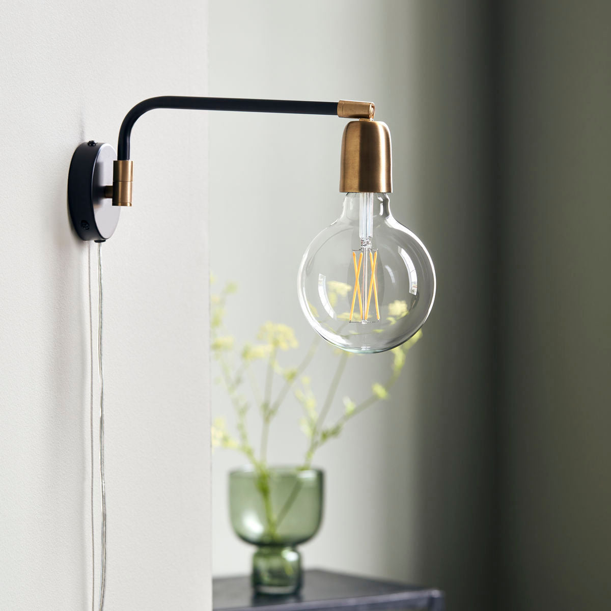 House Doctor Wall Lamp, Hdmolecular, Black/Brass