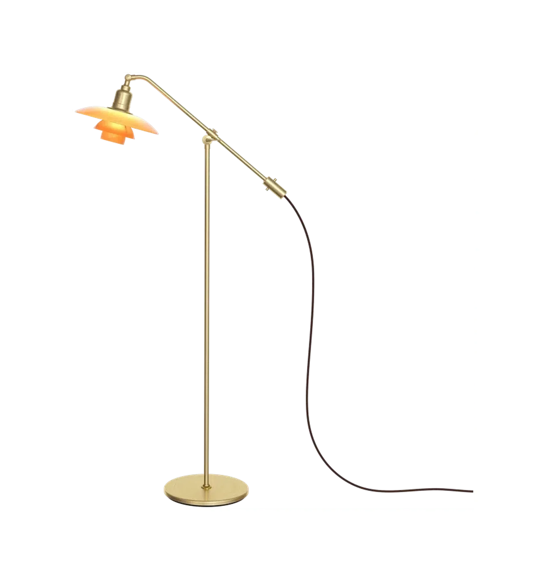 Louis Poulsen PH 3/2 Amberkleurige Glazen Vloerlamp "De Waterpomp" Speciale Editie 