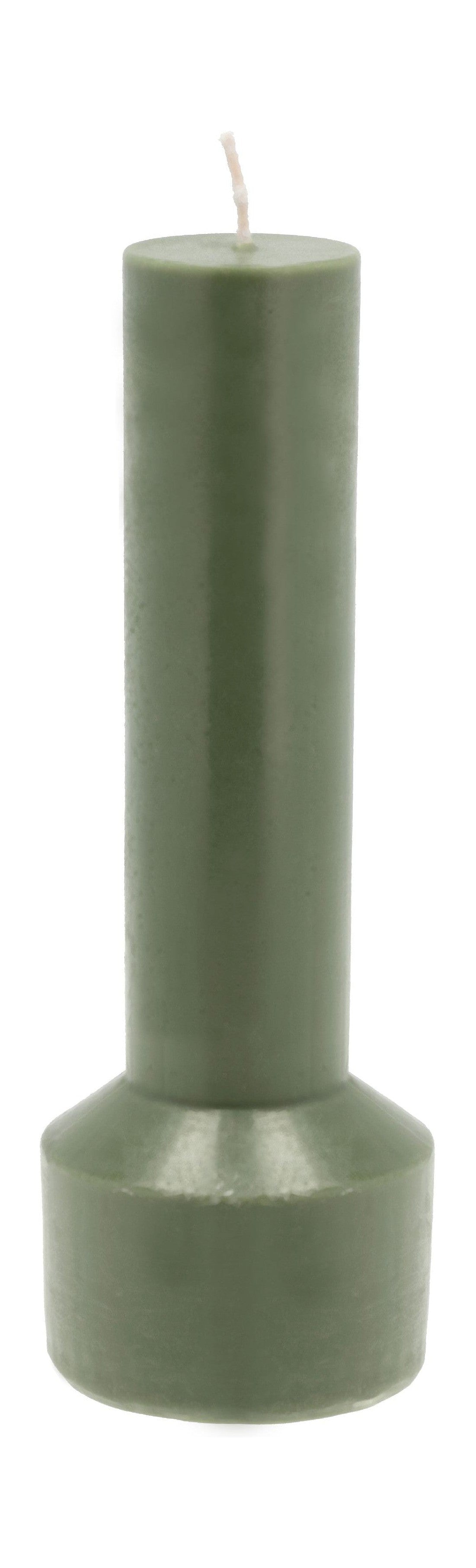 Styles de collecte de villa Candle de pilier Ø 7 x 20 cm, vert foncé