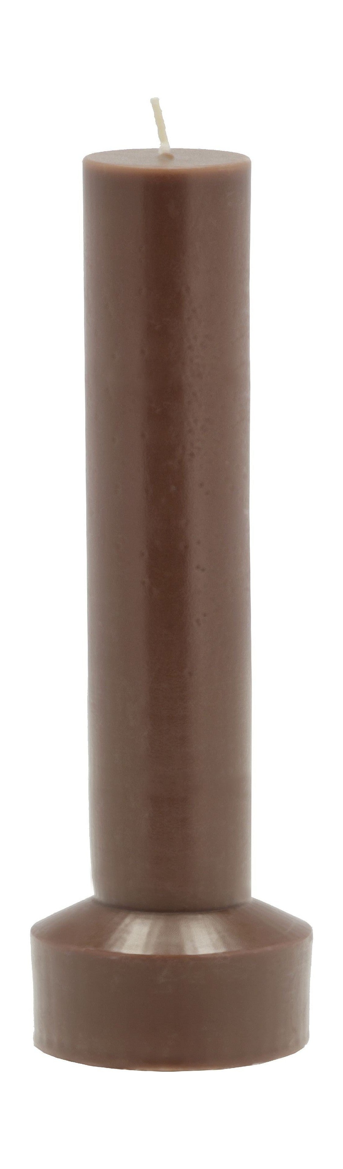 Villa Collection Sys Pillar Candle Ø 8 x 23 cm, brun