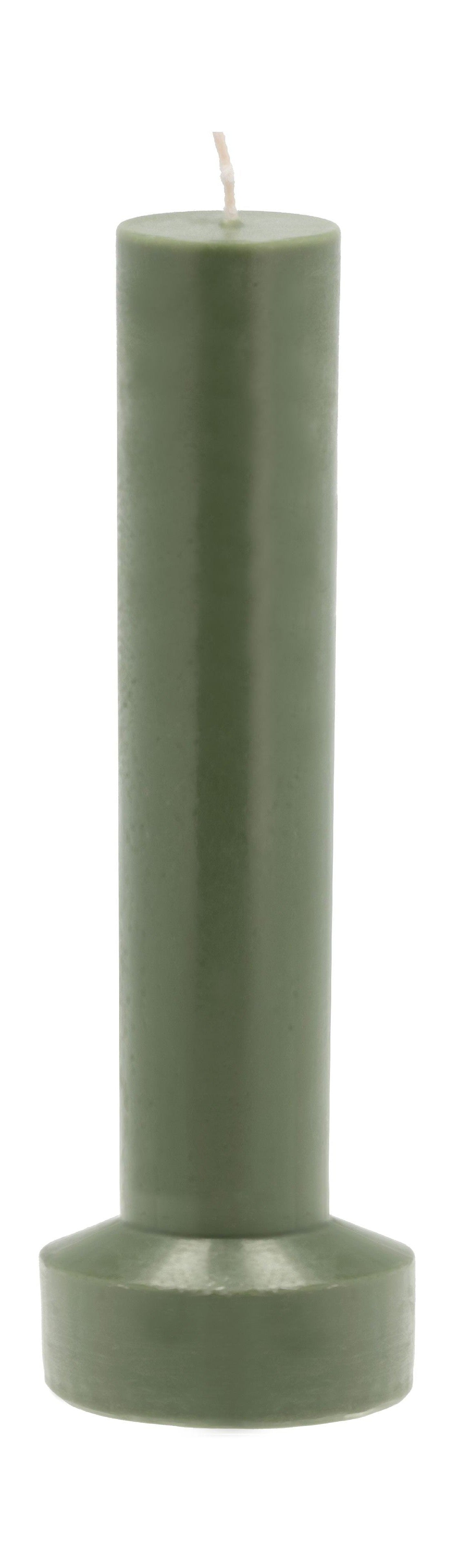 Styles de collecte de villa Candle de pilier Ø 8 x 23 cm, vert foncé