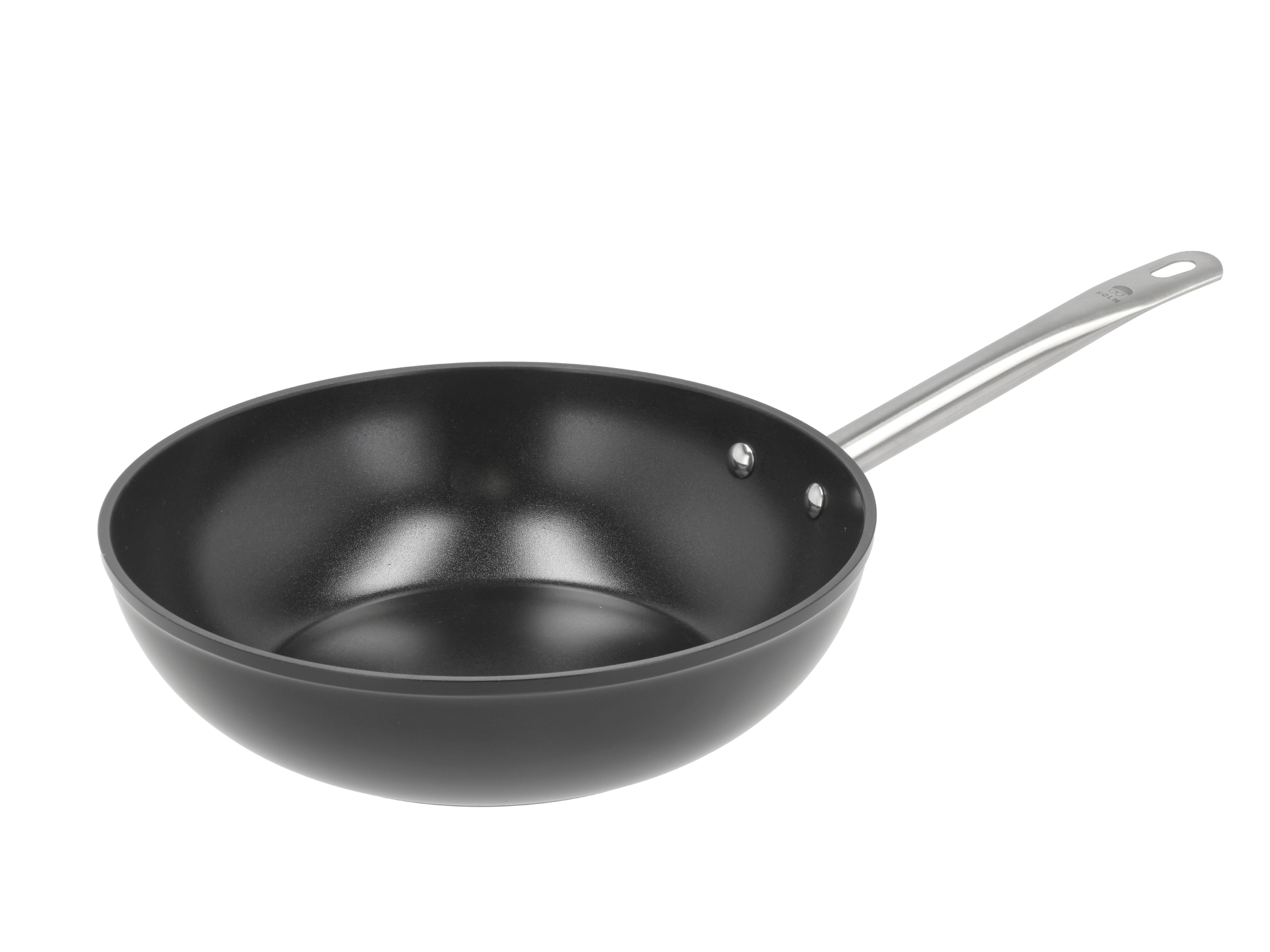 Holm wok Ø 28 cm aluminium svart