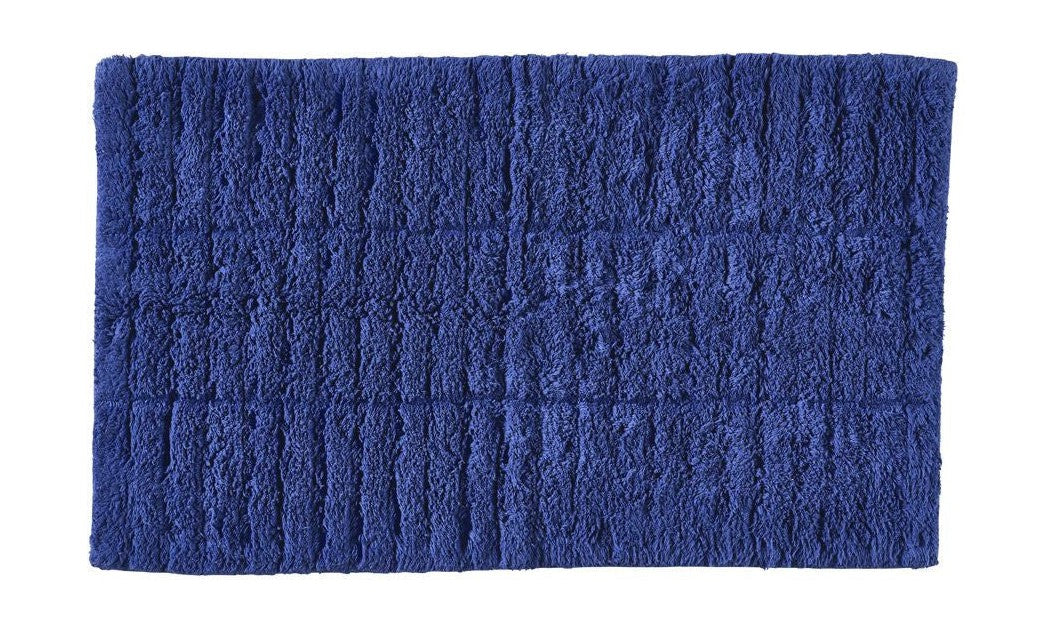 Zone Danmark Tiles Bath Mat 80 x 50 cm, Indigo Blue