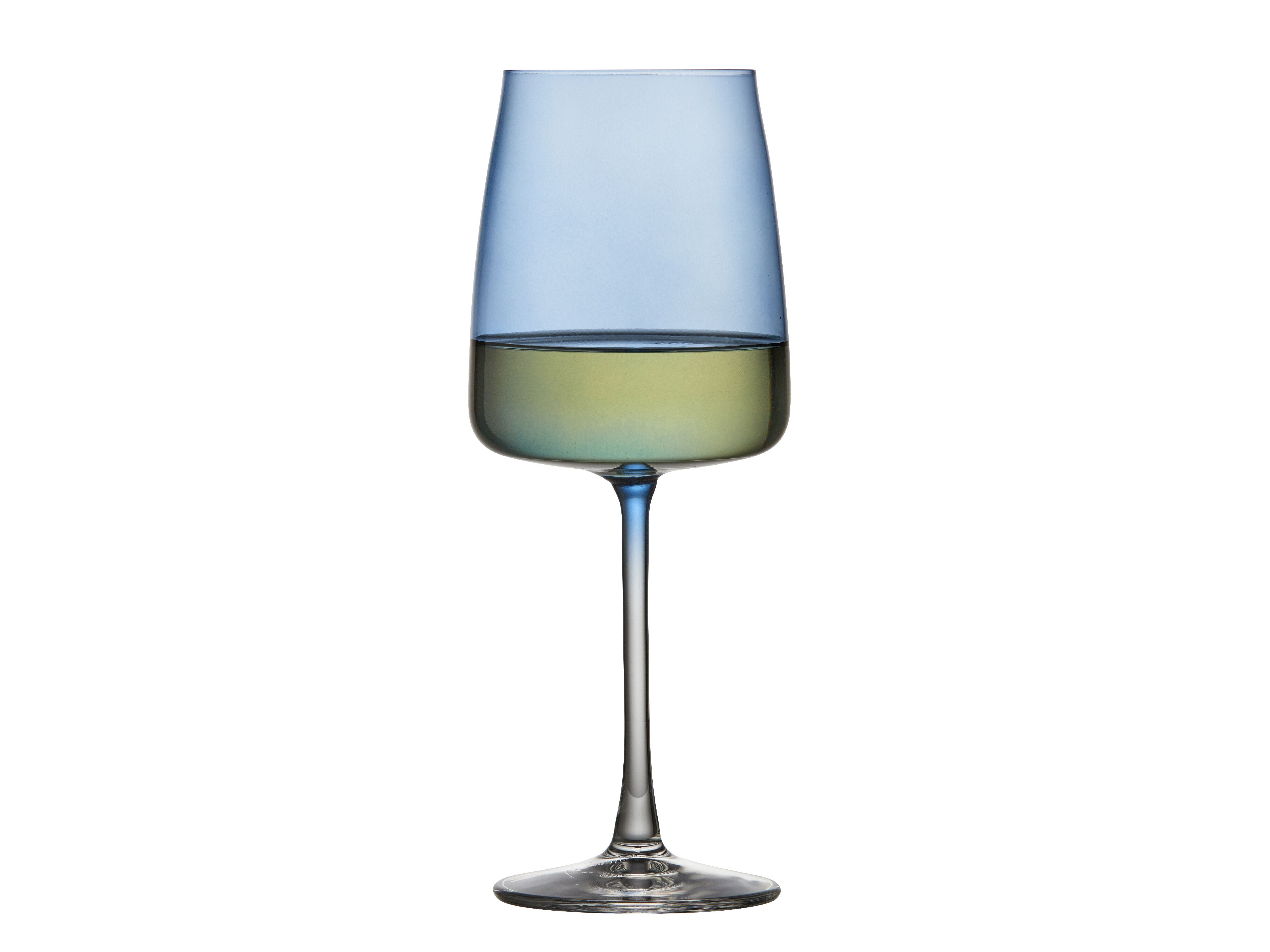 Lyngby Glas Krystal Zero Weißweinglas 43 Cl 4 PCs, Blau