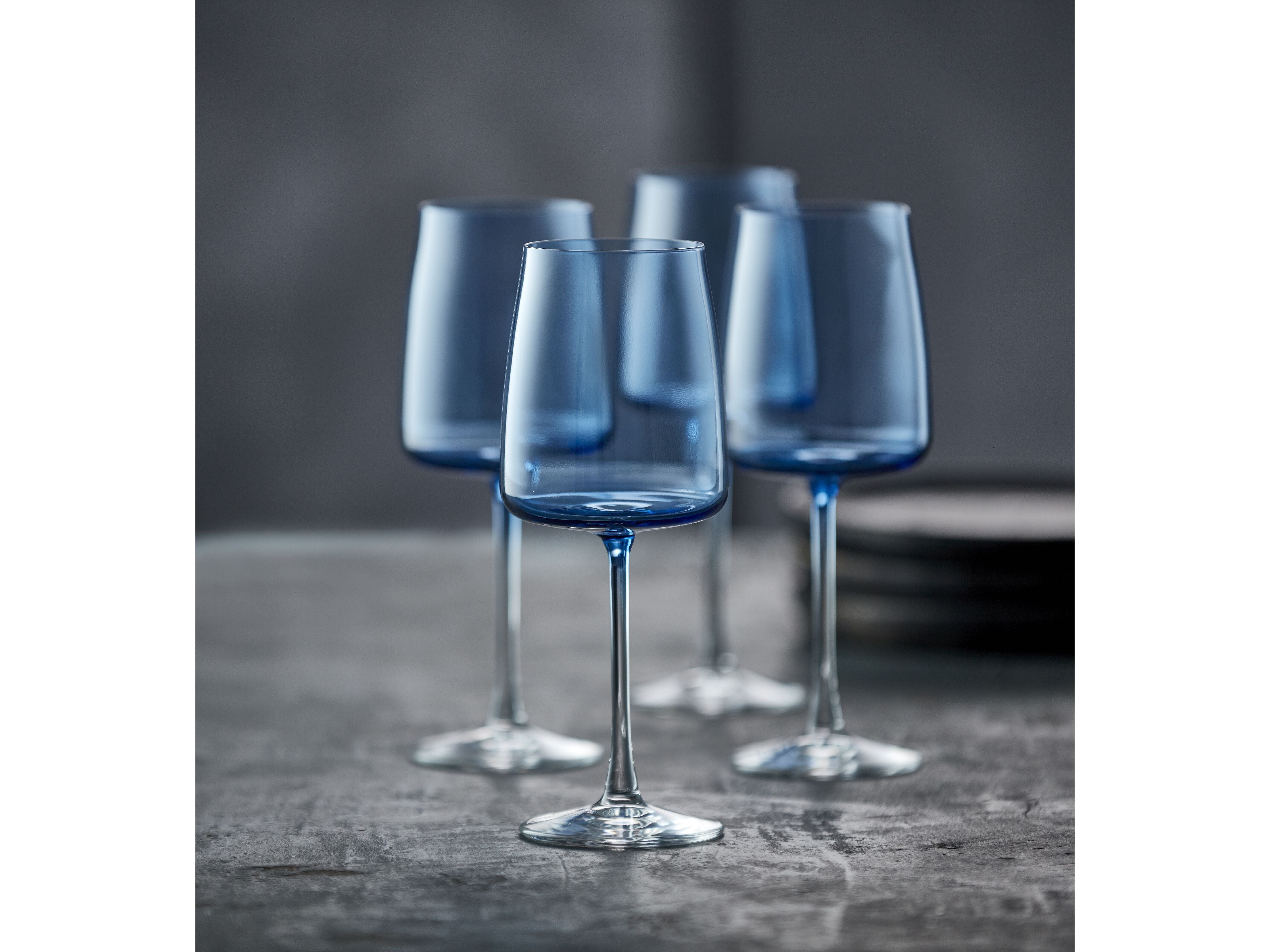 Lyngby Glas Krystal Zero Weißweinglas 43 Cl 4 PCs, Blau