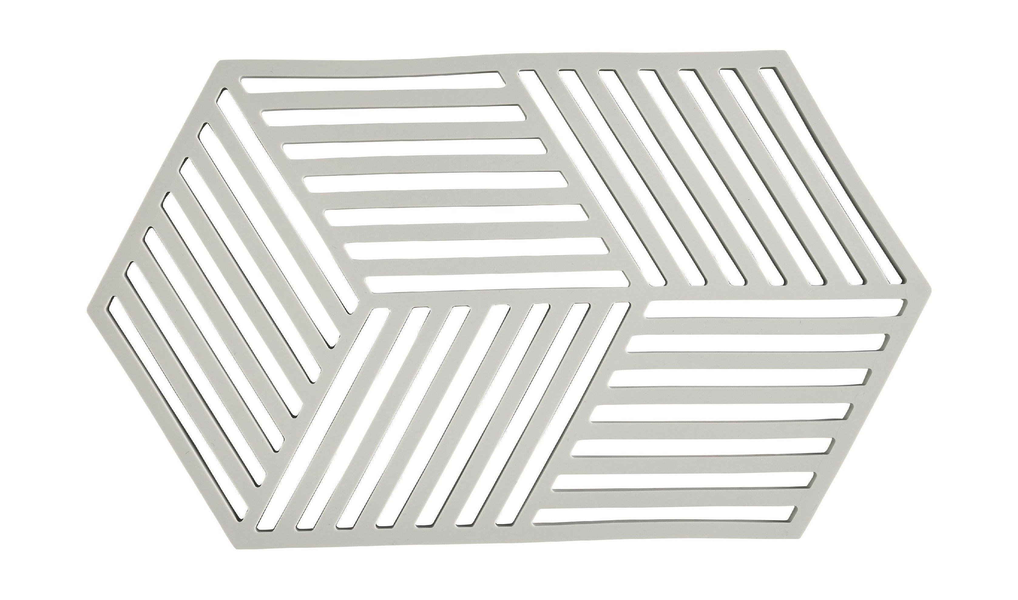 Zone Danemark Hexagon Trivet 24 x 14 x 0,9 cm, gris chaud