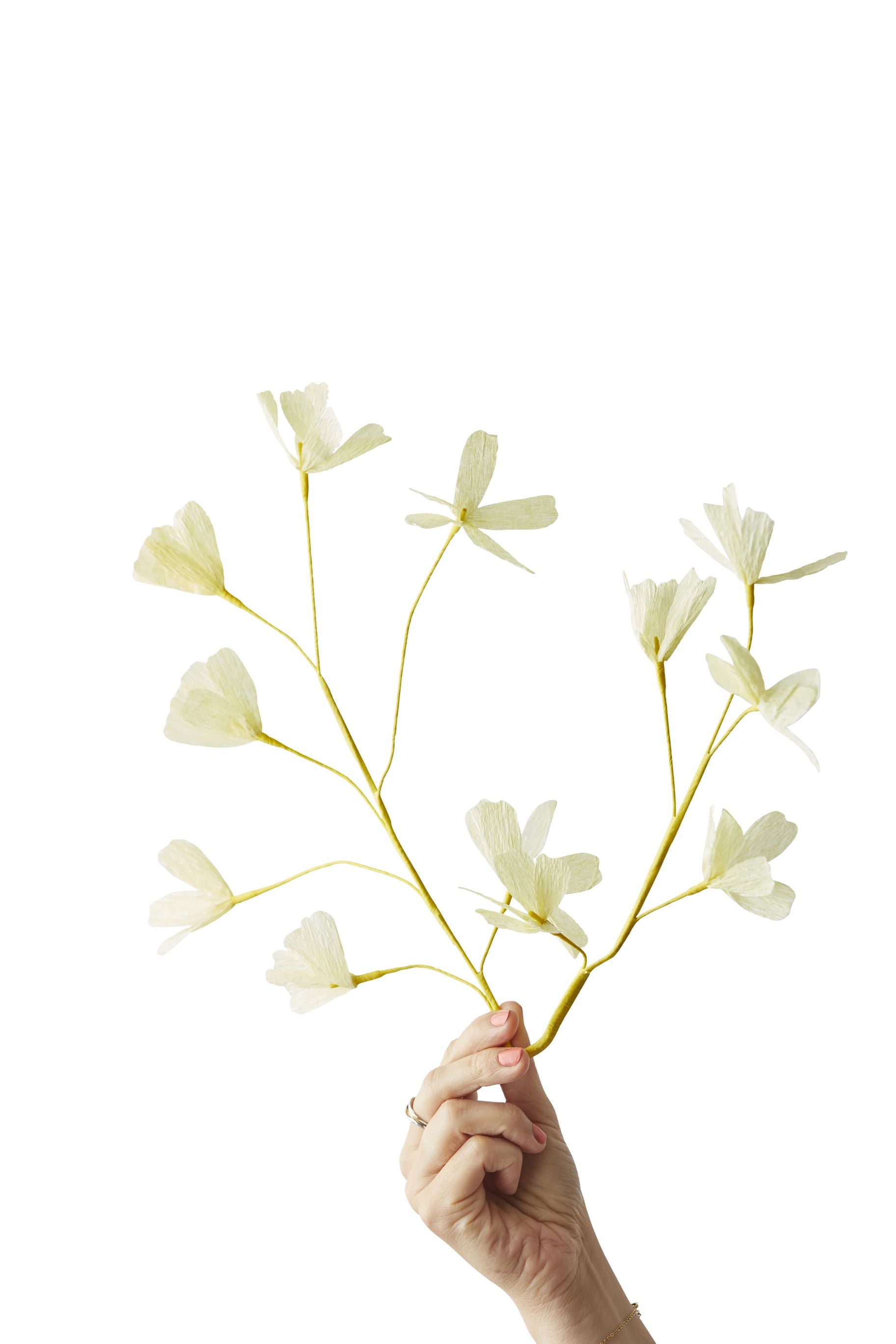 Studio About Paper Flower Branch Grande, Yellow
