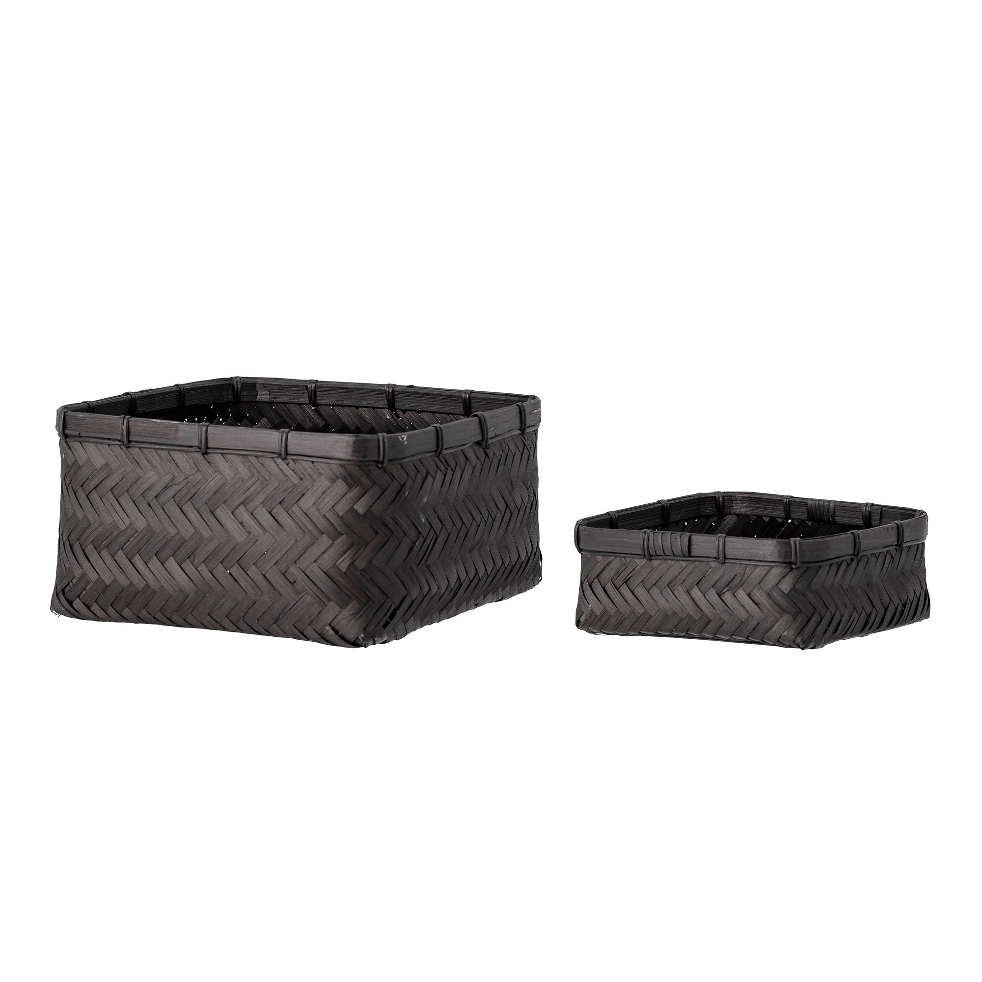 Bloomingville Donia Basket, Black, Bamboo