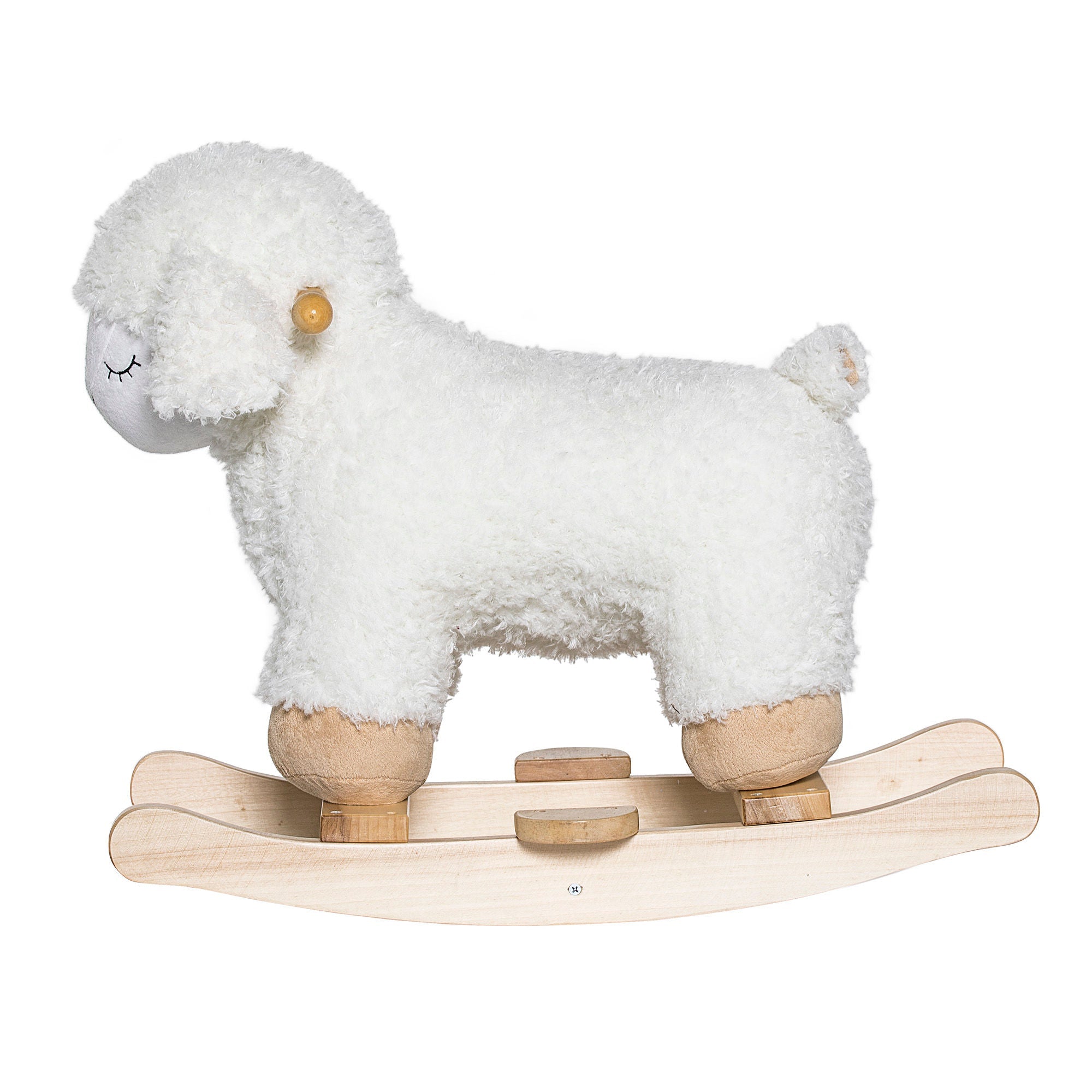 Bloomingville Mini Laasrith Rocking Toy, Sheep, White, Polyester