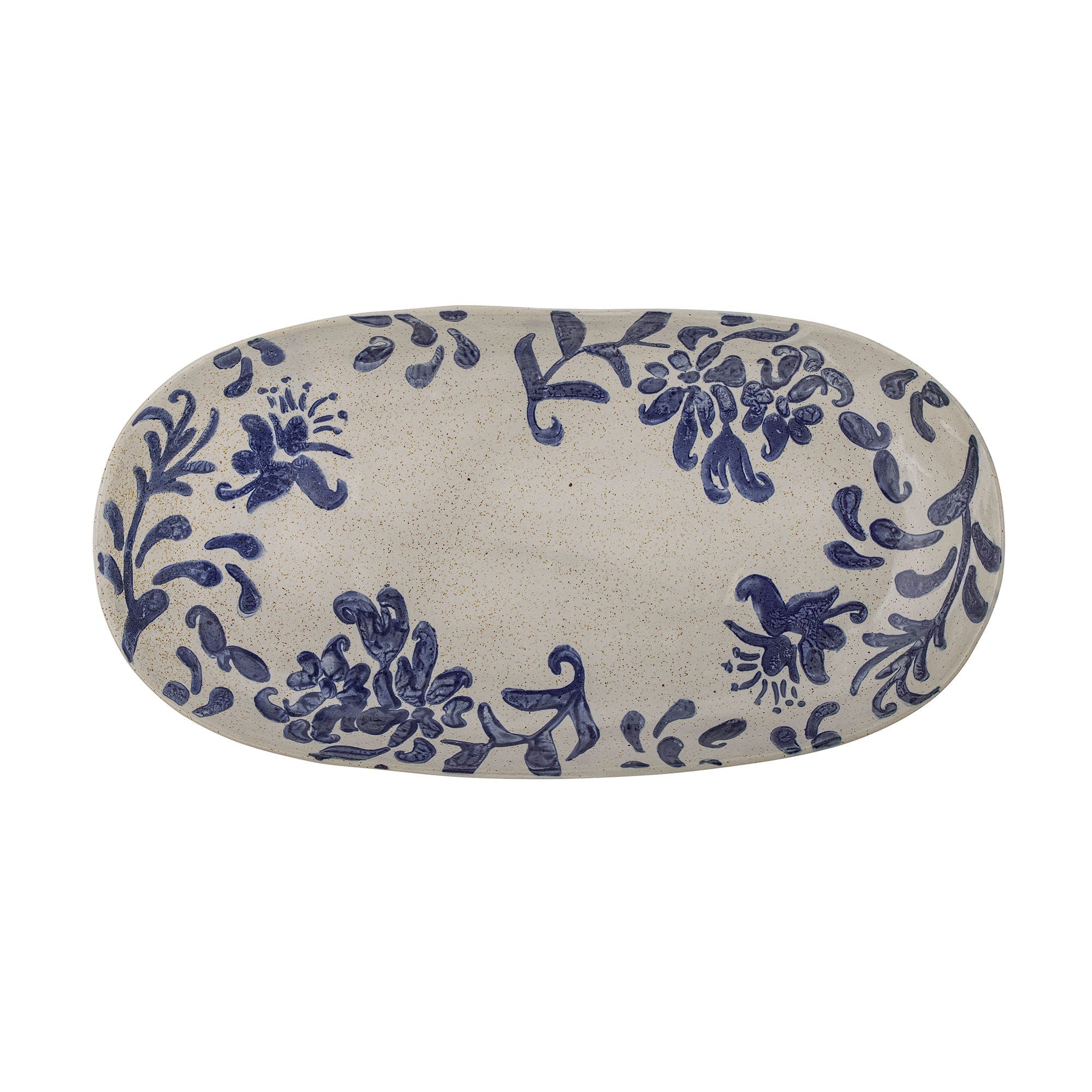 Colección creativa Petunia Serving Plate, Blue, Stoneware