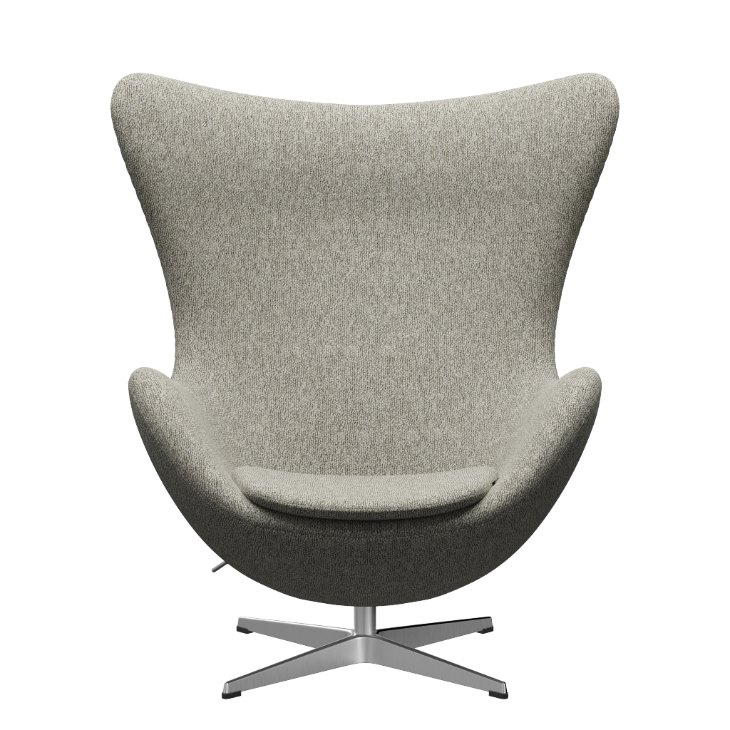 Fritz Hansen 3316 The Egg Loung Chair Special Edition, Aluminium/Moss Light Gray (0005)