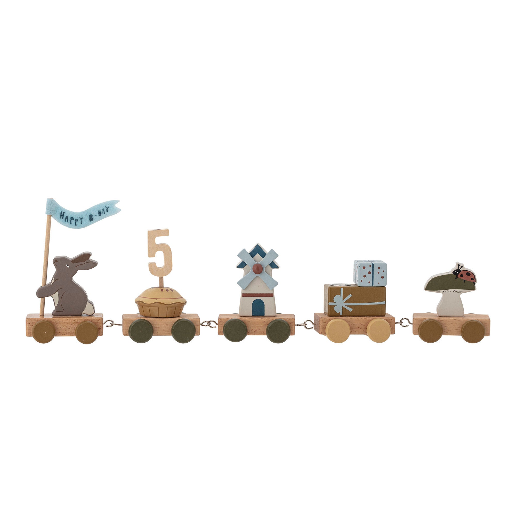 Bloomingville Mini Alfi Birthday Decoration, Brown, FSC®100%, MDF