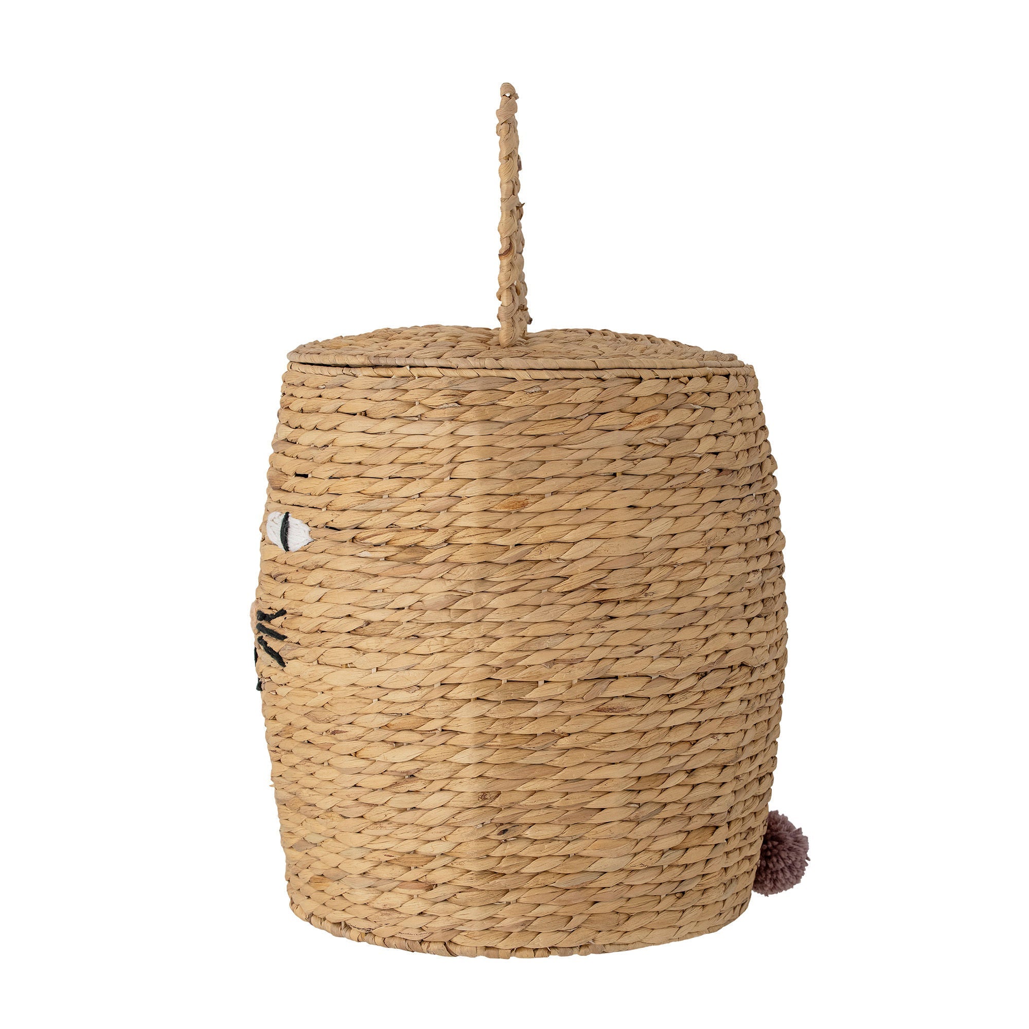 Bloomingville MINI Nelle Basket w/Lid, Nature, Water Hyacinth