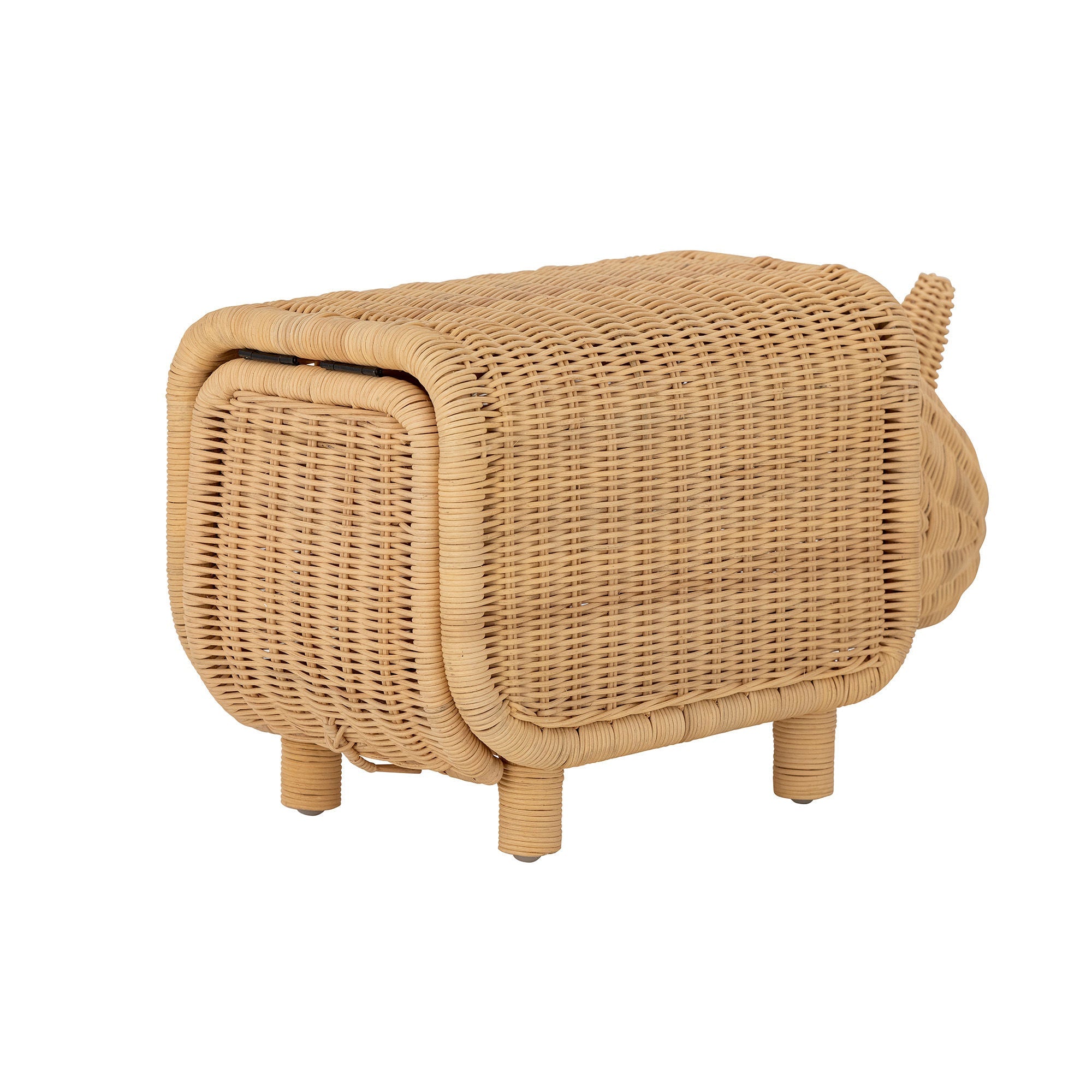 Bloomingville MINI Soffe Stool w/Storage, Nature, Rattan