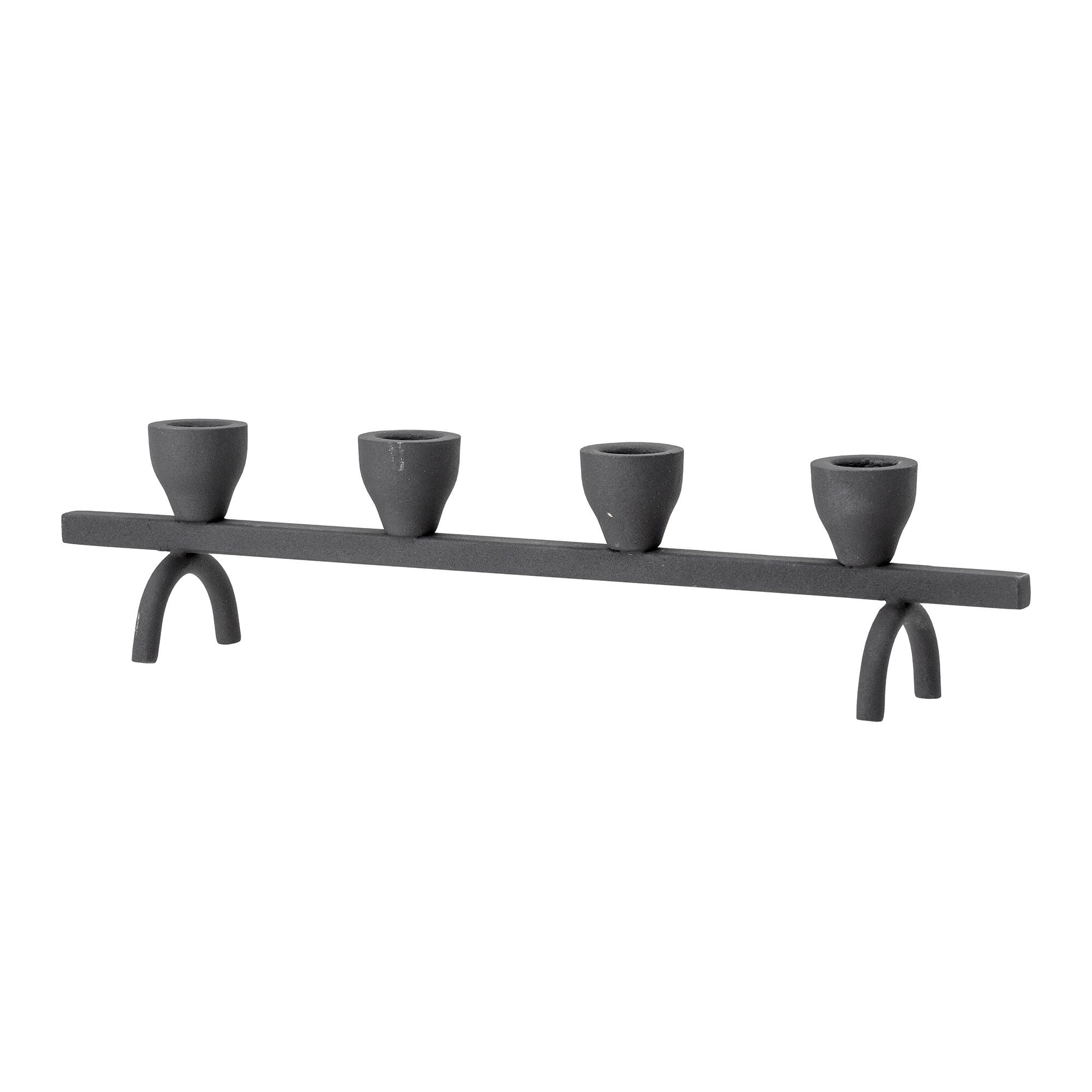 Bloomingville Jerome Candle Holder, zwart, metaal