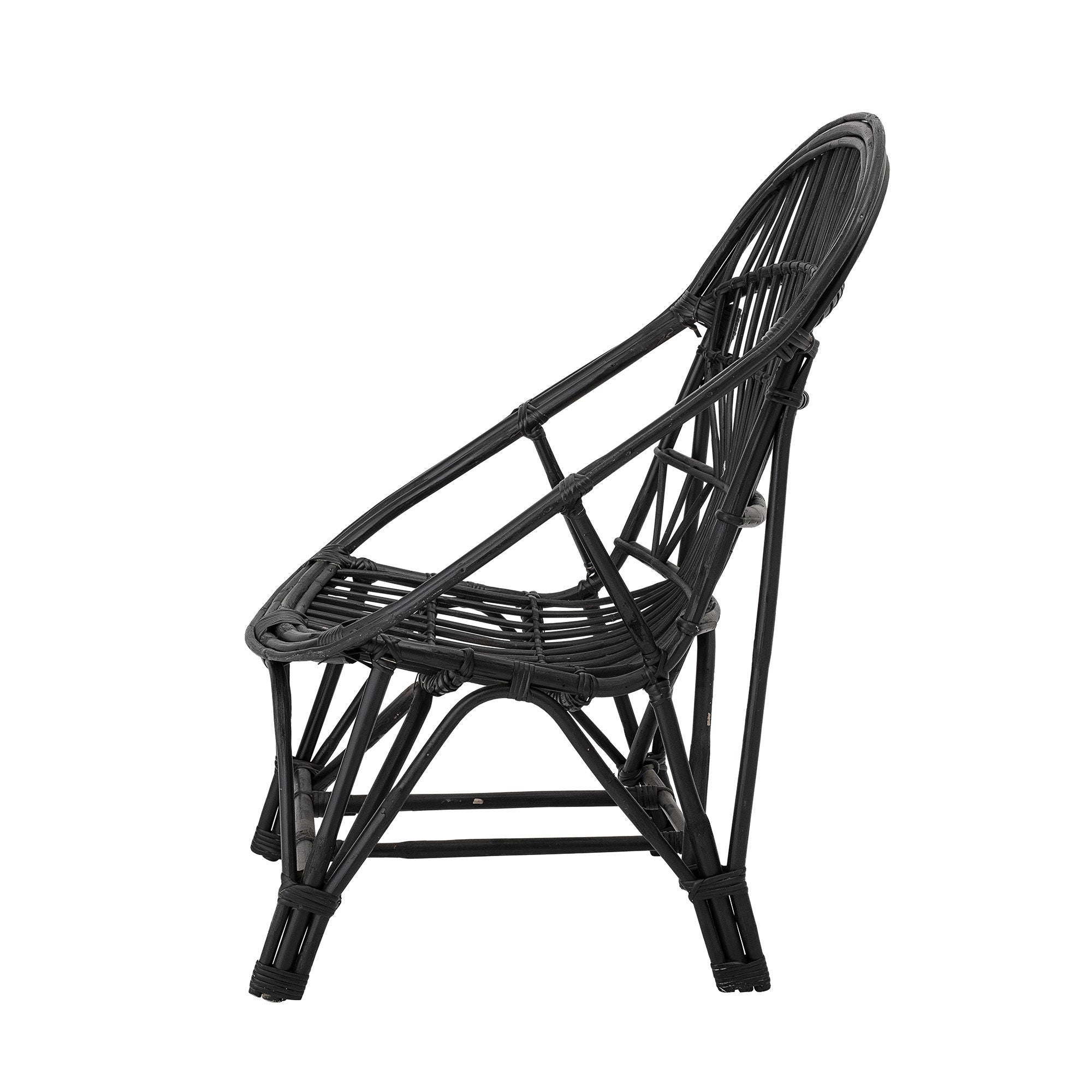 Bloomingville Joline Lounge Chair, Black, Cane