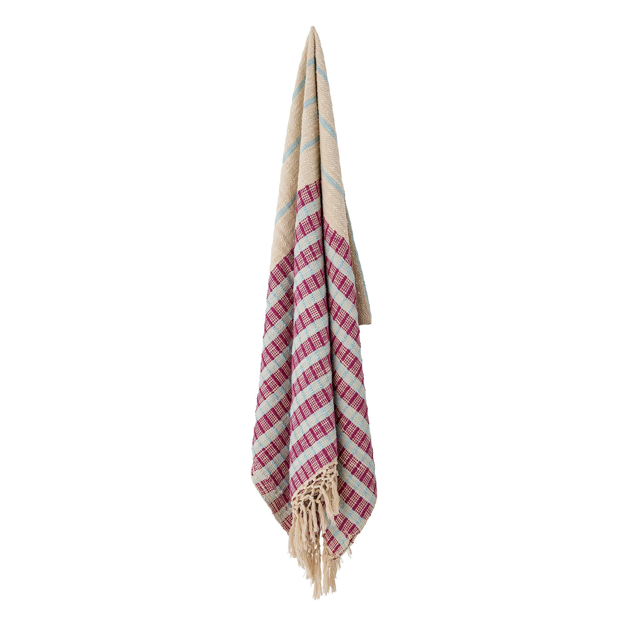 Collection créative Fausia Throw, rouge, coton