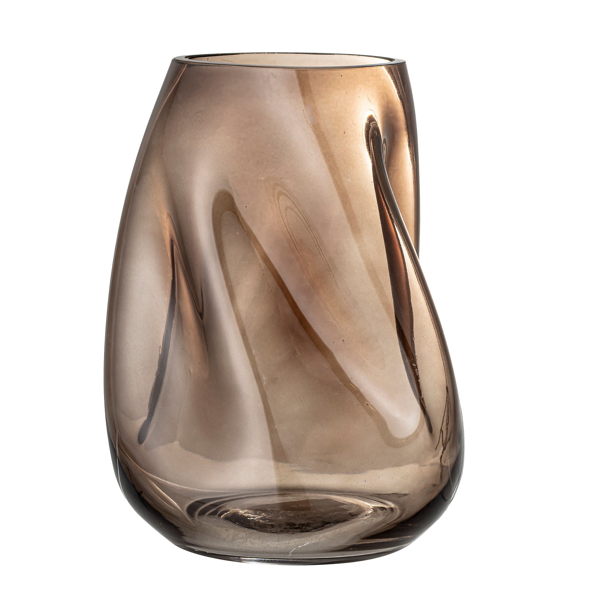 Bloomingville Ingolf Vase, Brown, Glass