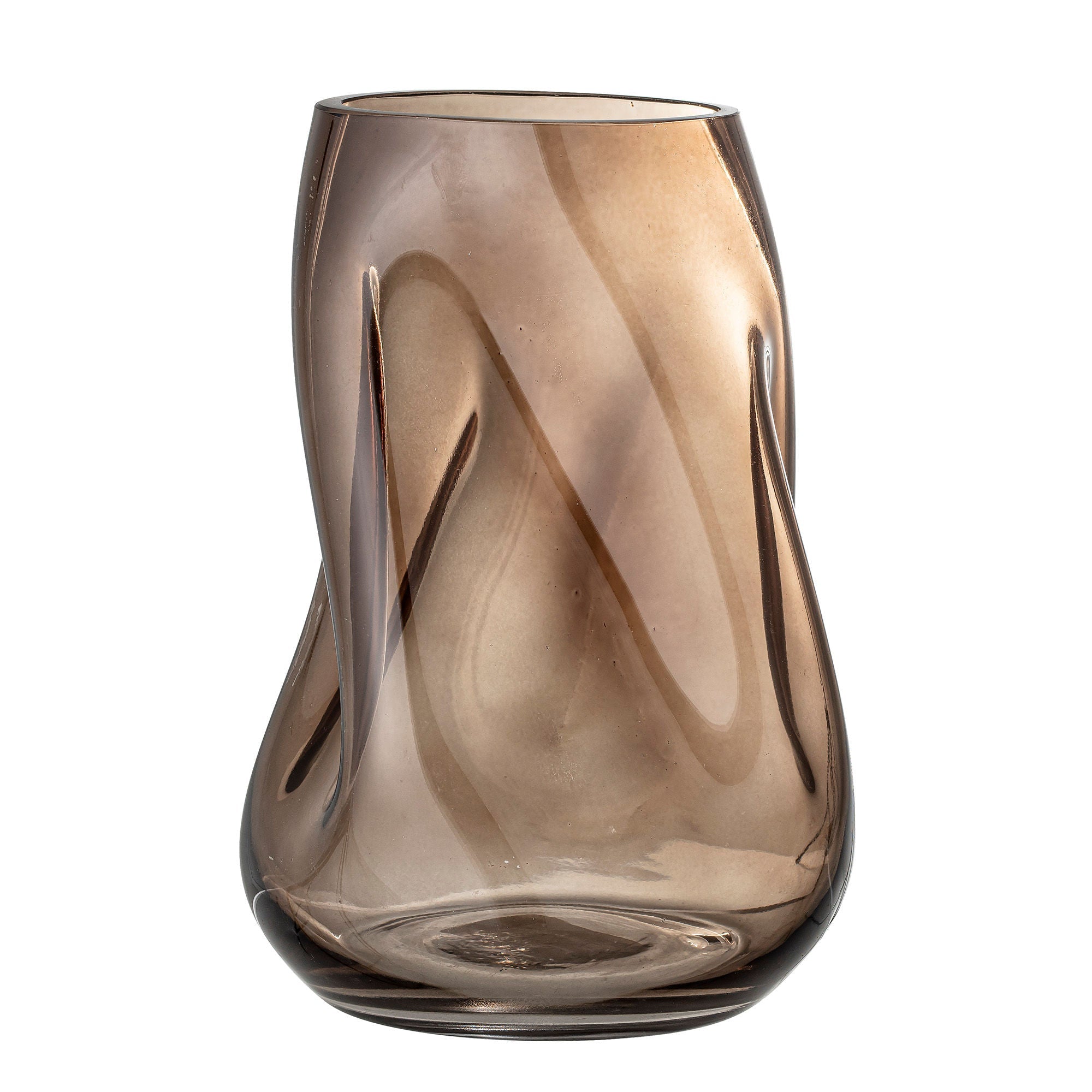 Vase Bloomingville Ingolf, marron, verre