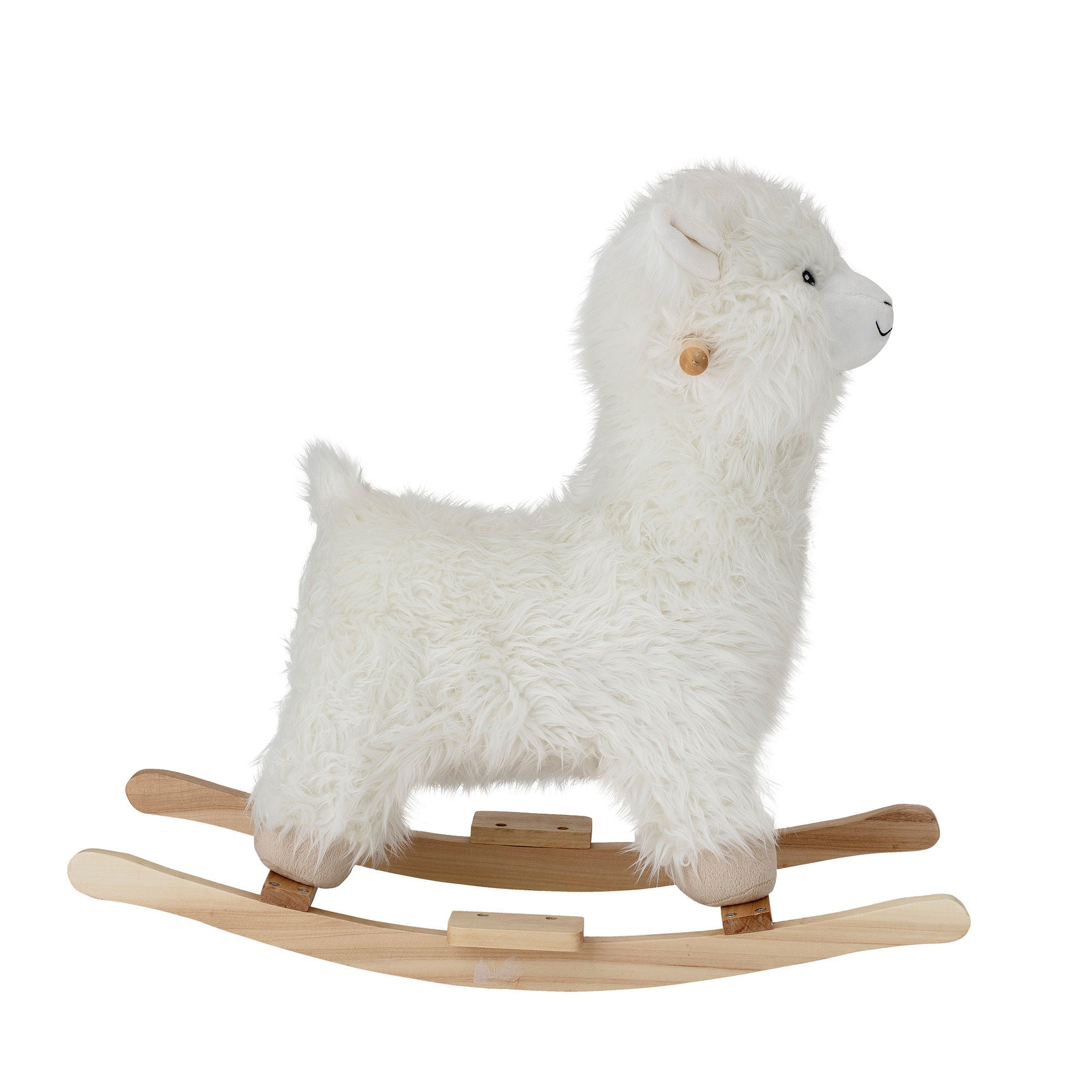 Bloomingville Mini Kinto Rocking Toy, Lama, White, Polyester