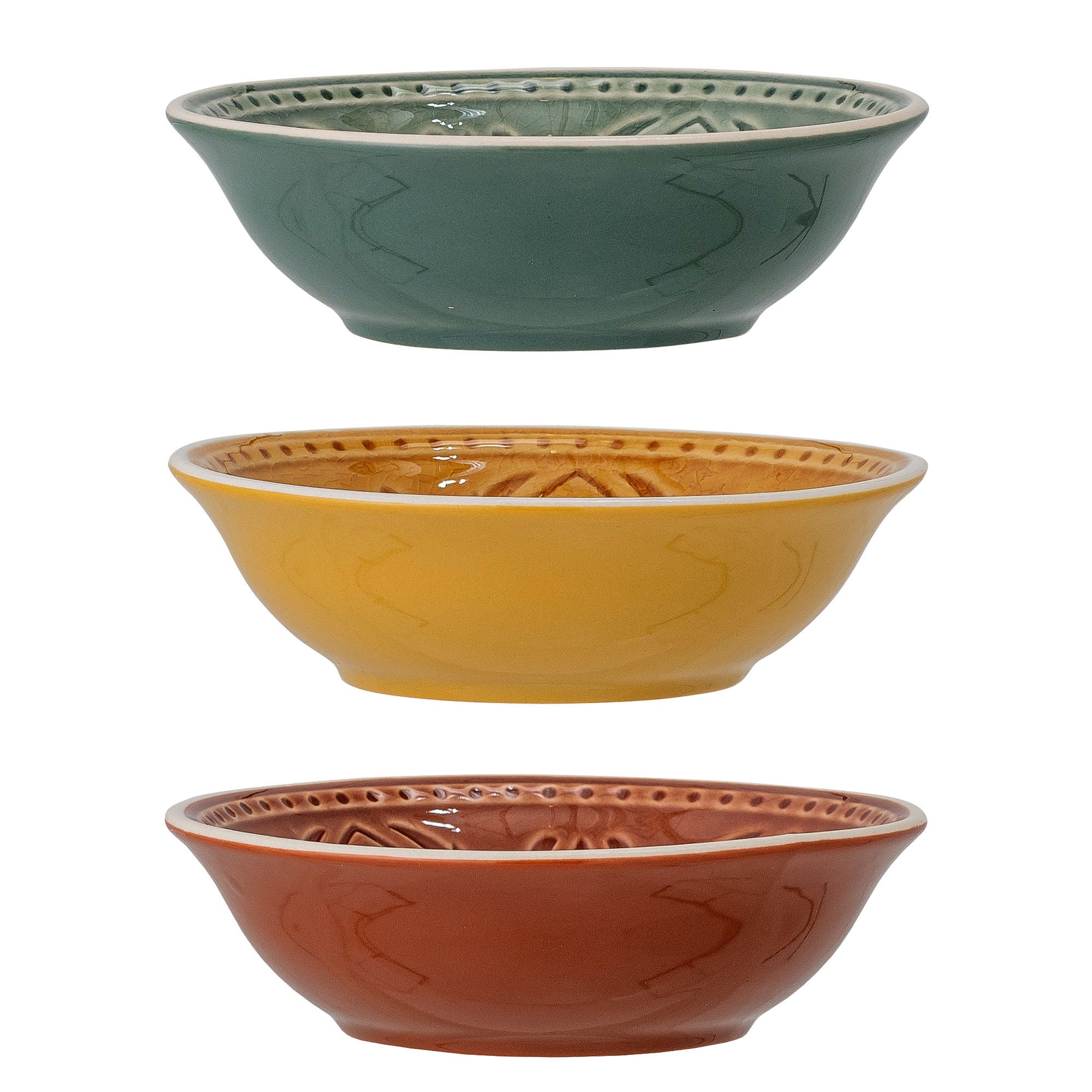 Bloomingville Rani Bowl, Green, Stenteware