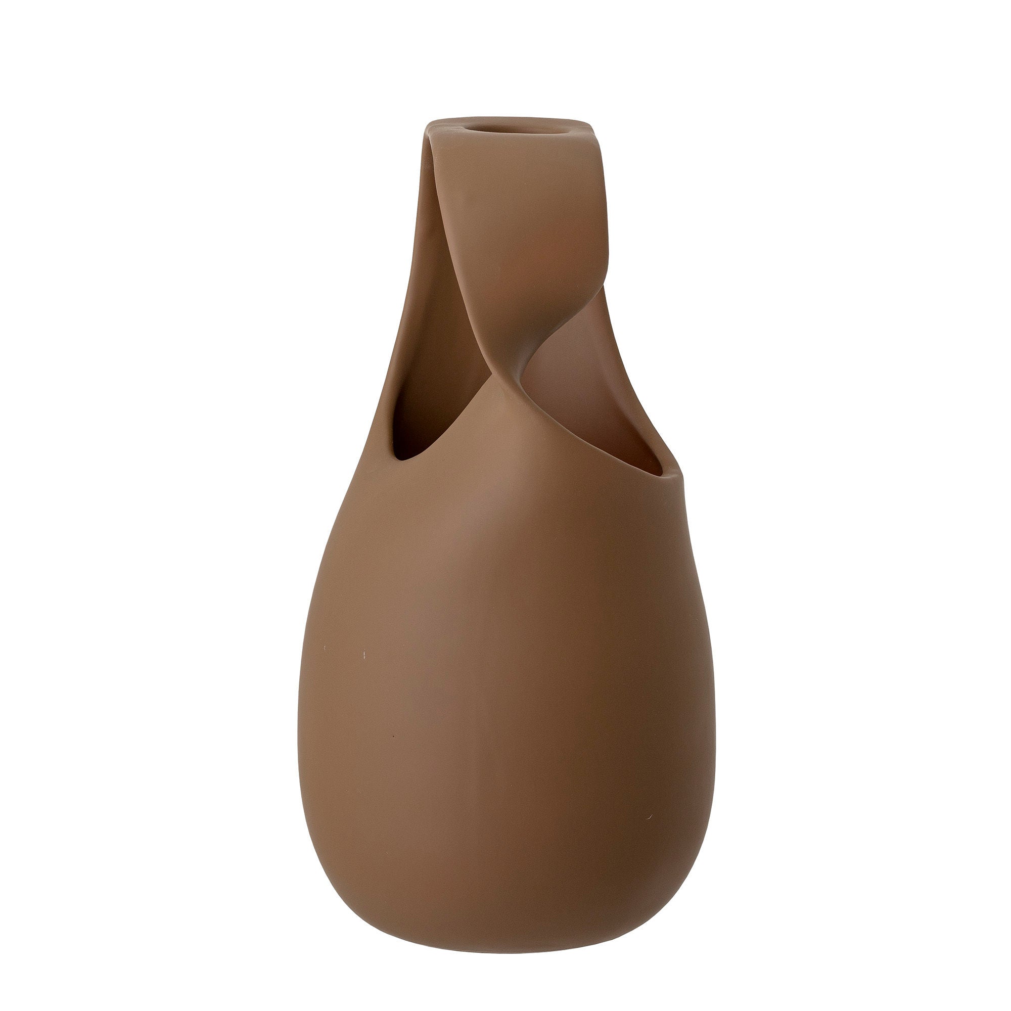 Bloomingville Nita Vase, Brown, Steinzeug