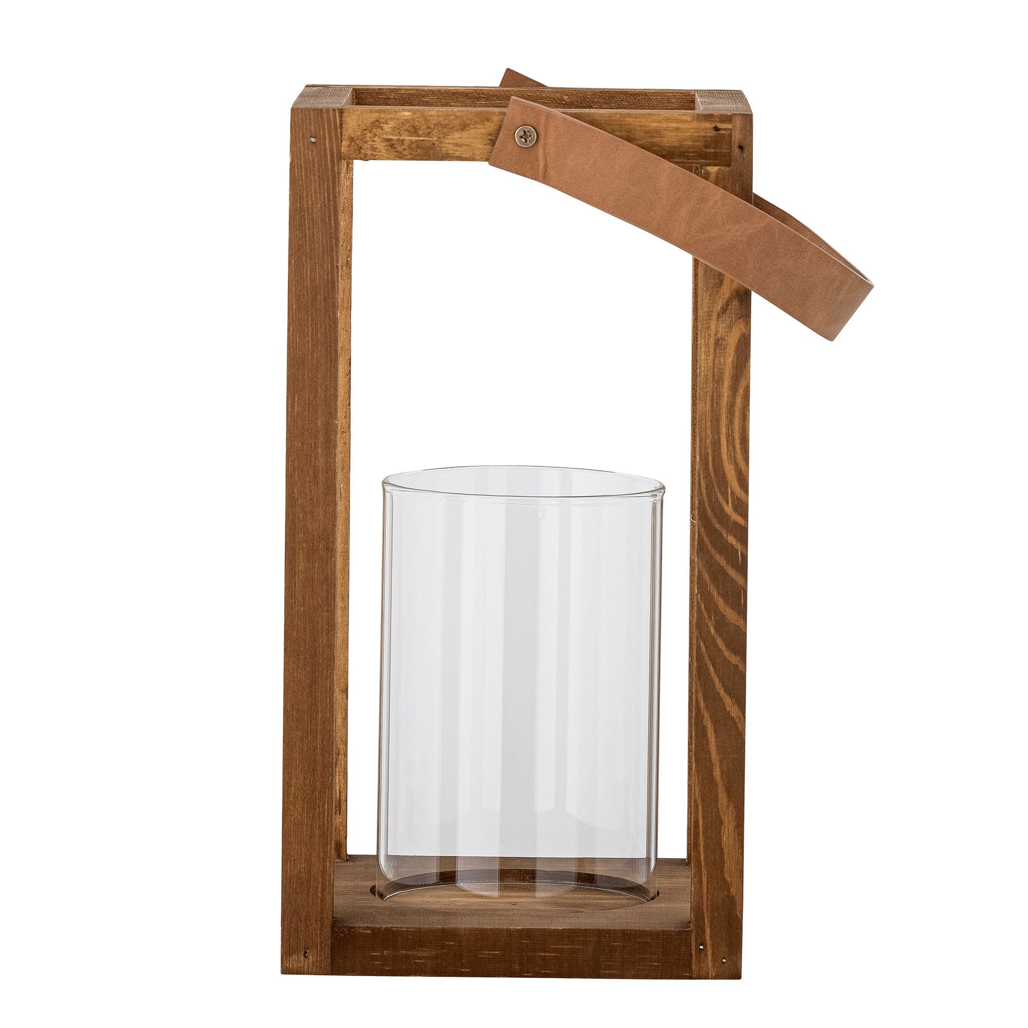 Bloomingville Lyra Lantern avec verre, nature, pin