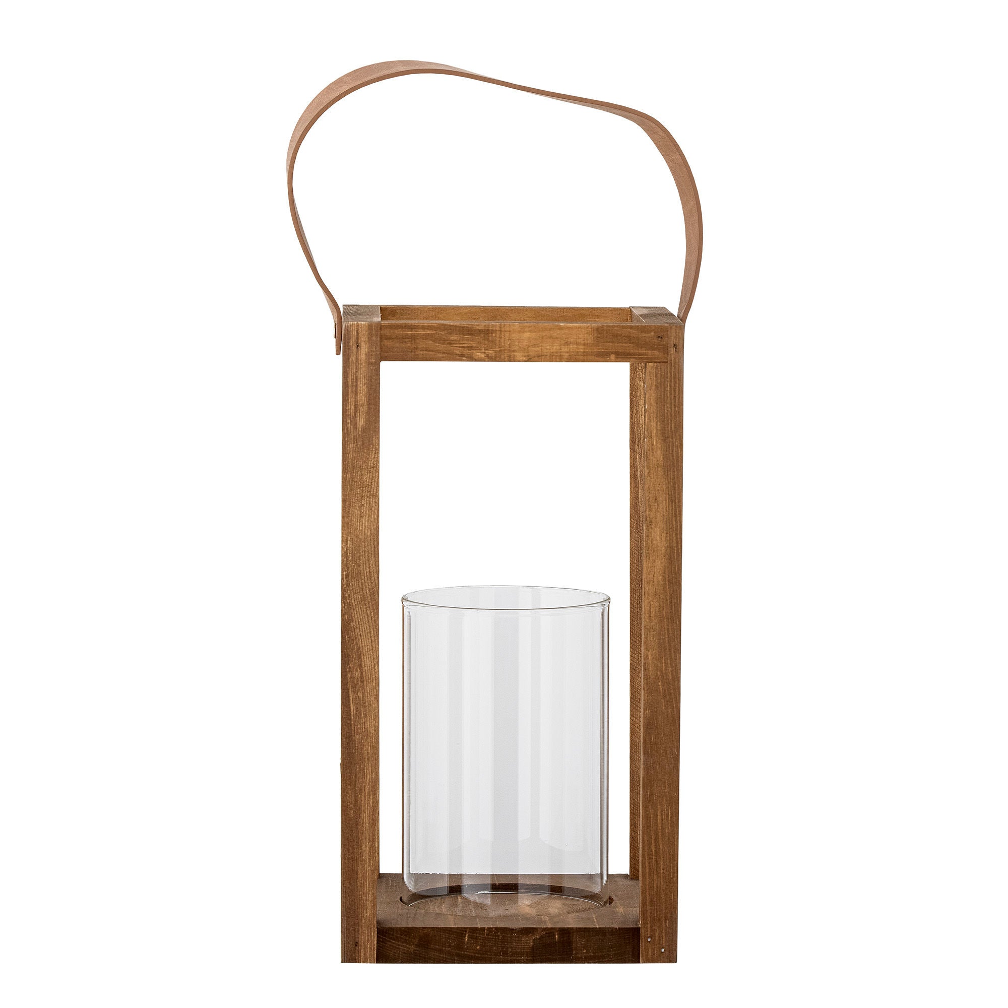 Bloomingville Lyra Lantern avec verre, nature, pin