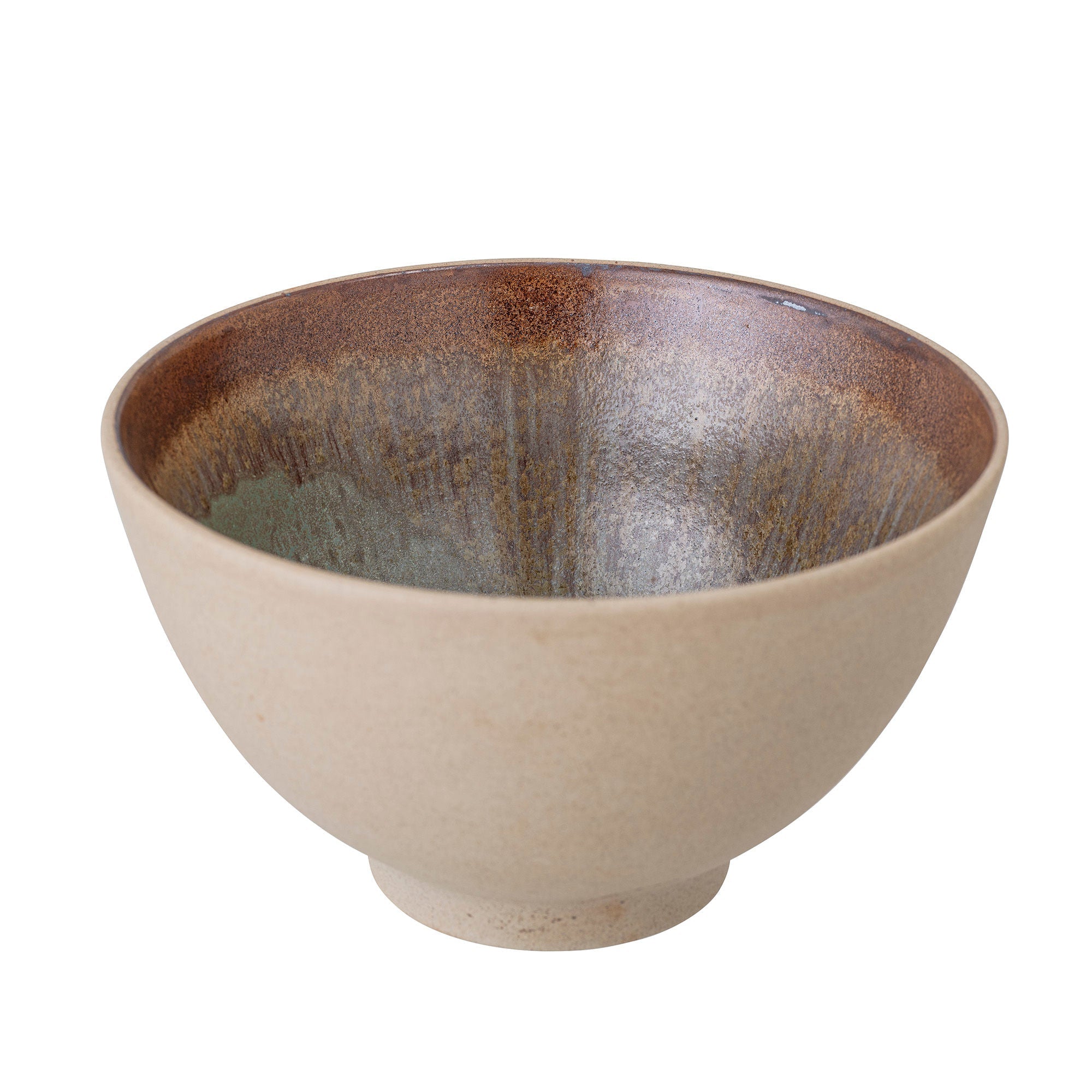 Bloomingville Lee Bowl mit Deckel, Natur, Steinzeug