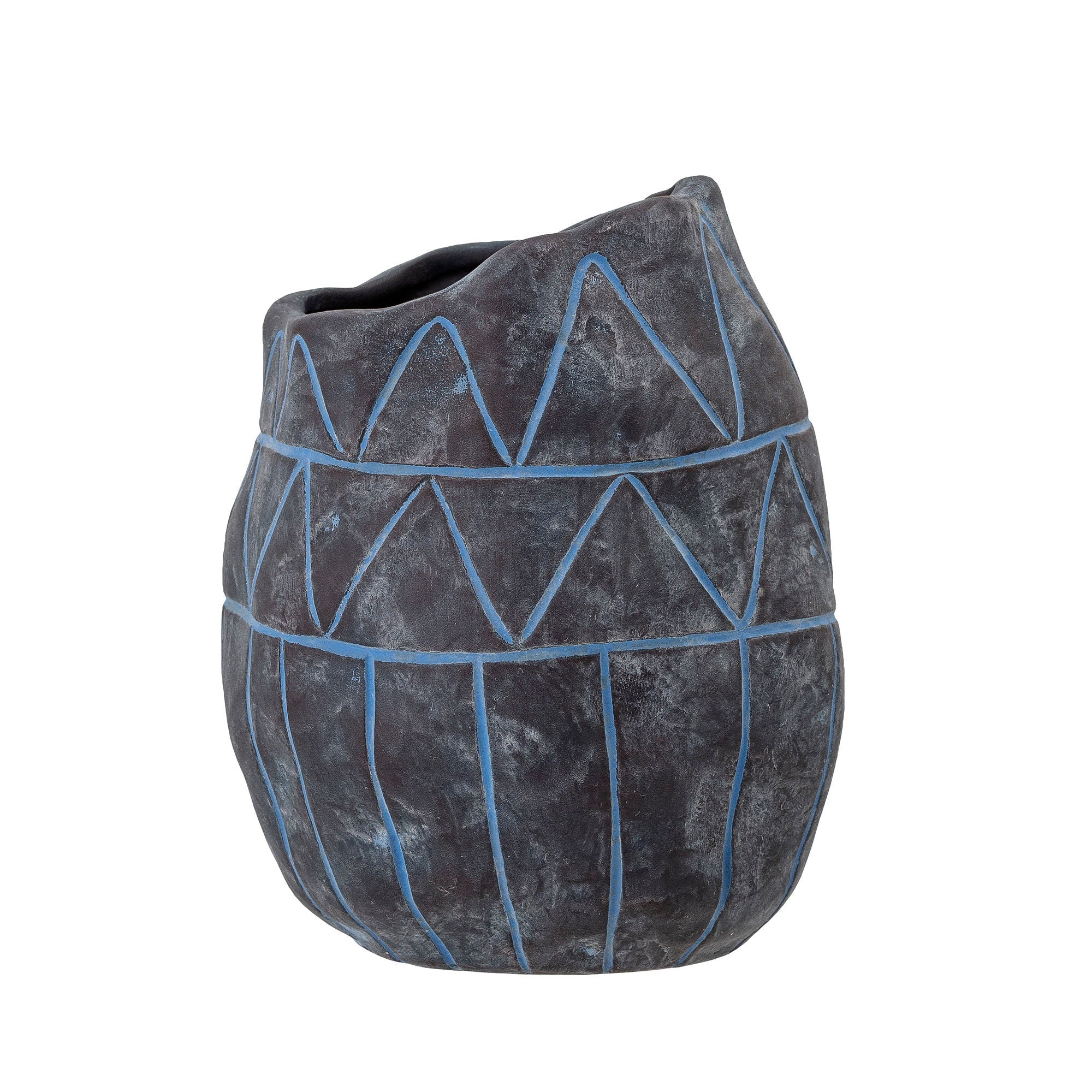 Kreative Sammlung Ivo Deco Vase, Blue, Keramik